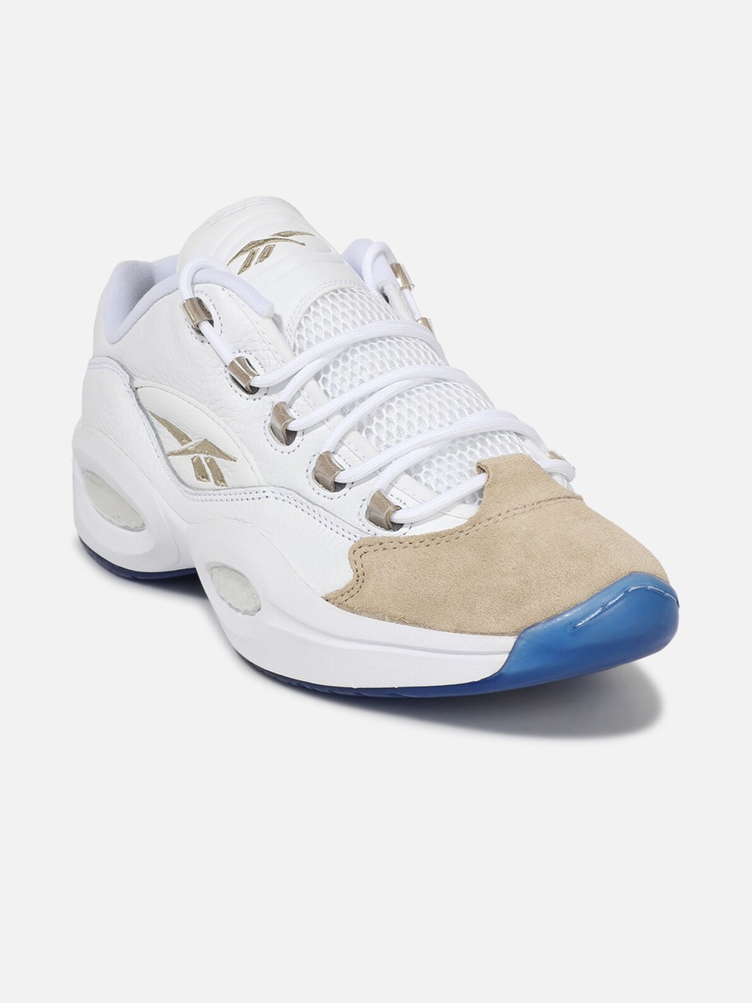 

Reebok Men Question Low Colourblocked Basketball Shoes, White