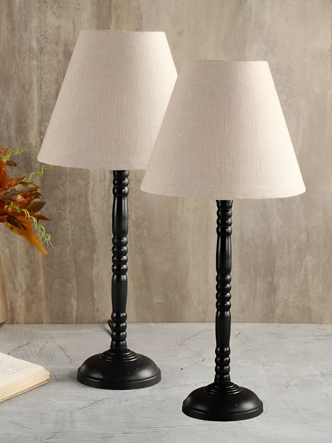 

BTR CRAFTS Beige 2 Pieces Table Lamps with Adjustable Cord