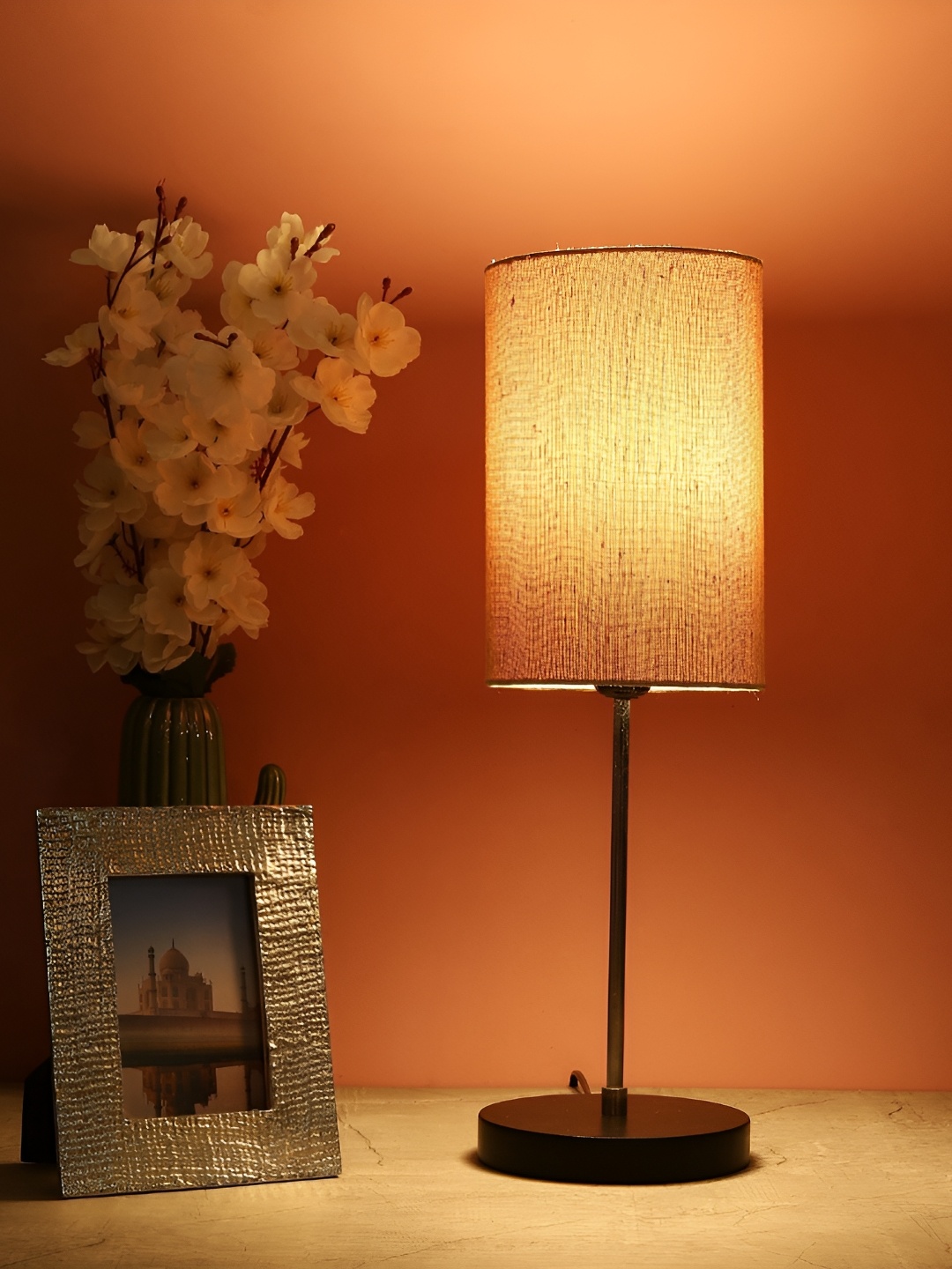 

BTR CRAFTS Khaki 2 pieces Table Lamps with Adjustable Cord