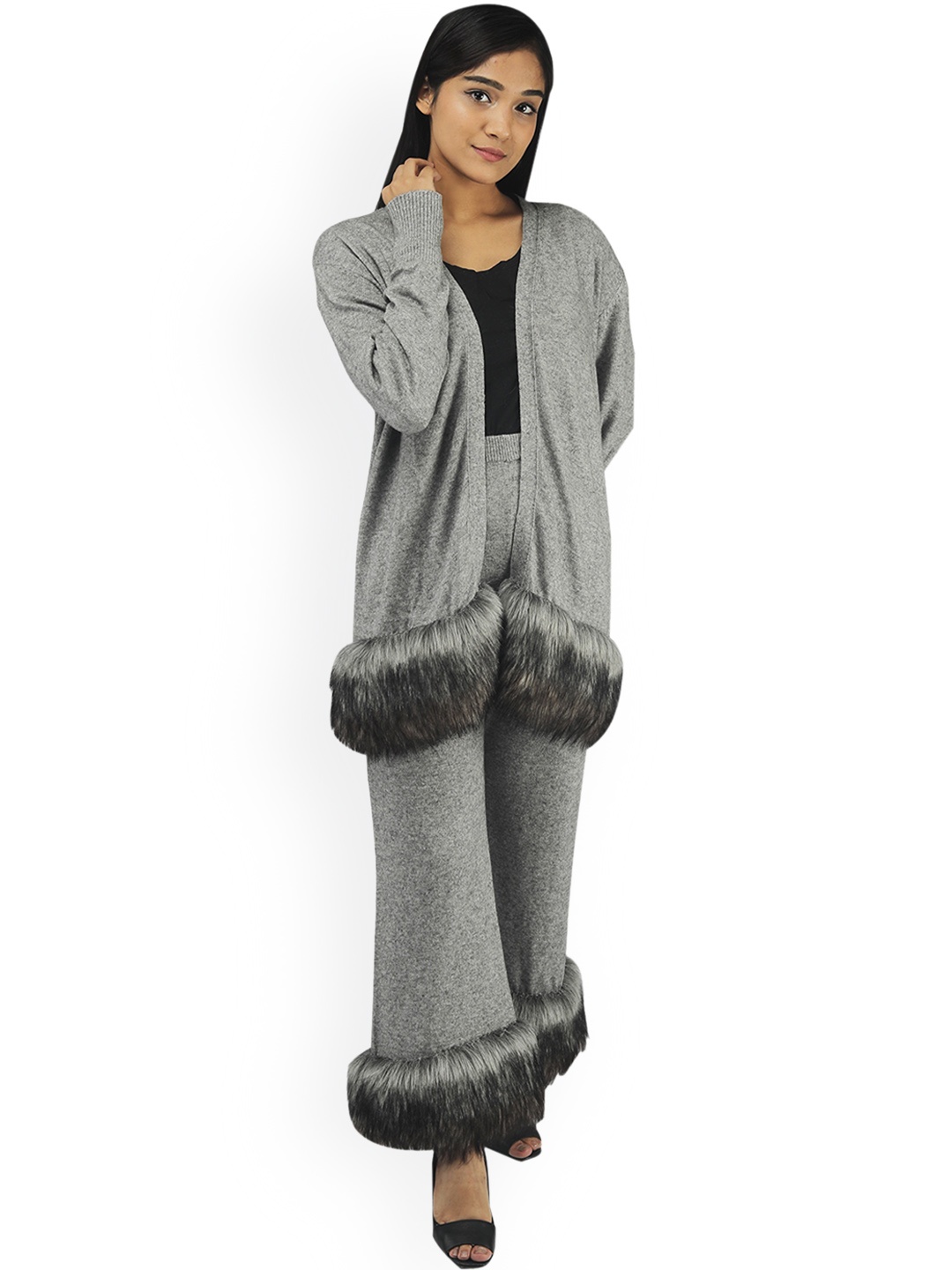 

Rhe-Ana Long Sleeved Shrug & Palazzo Co-Ord, Beige