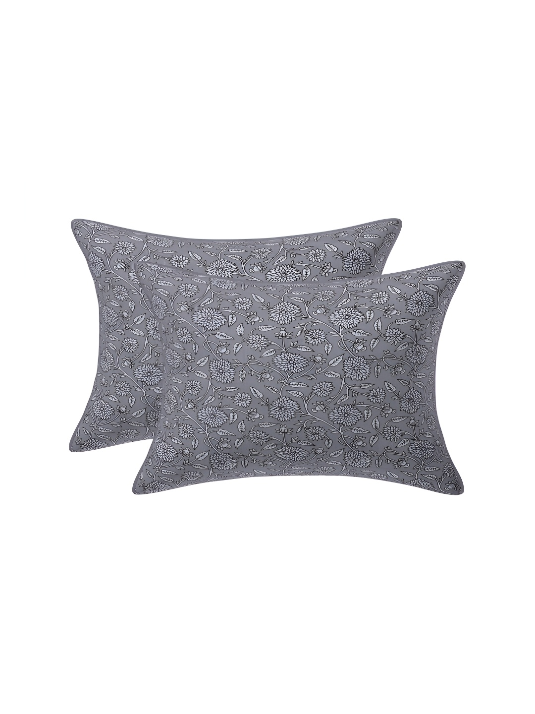 

Texstylers Grey & White 2 Pieces Cotton Rectangle Cushion Covers