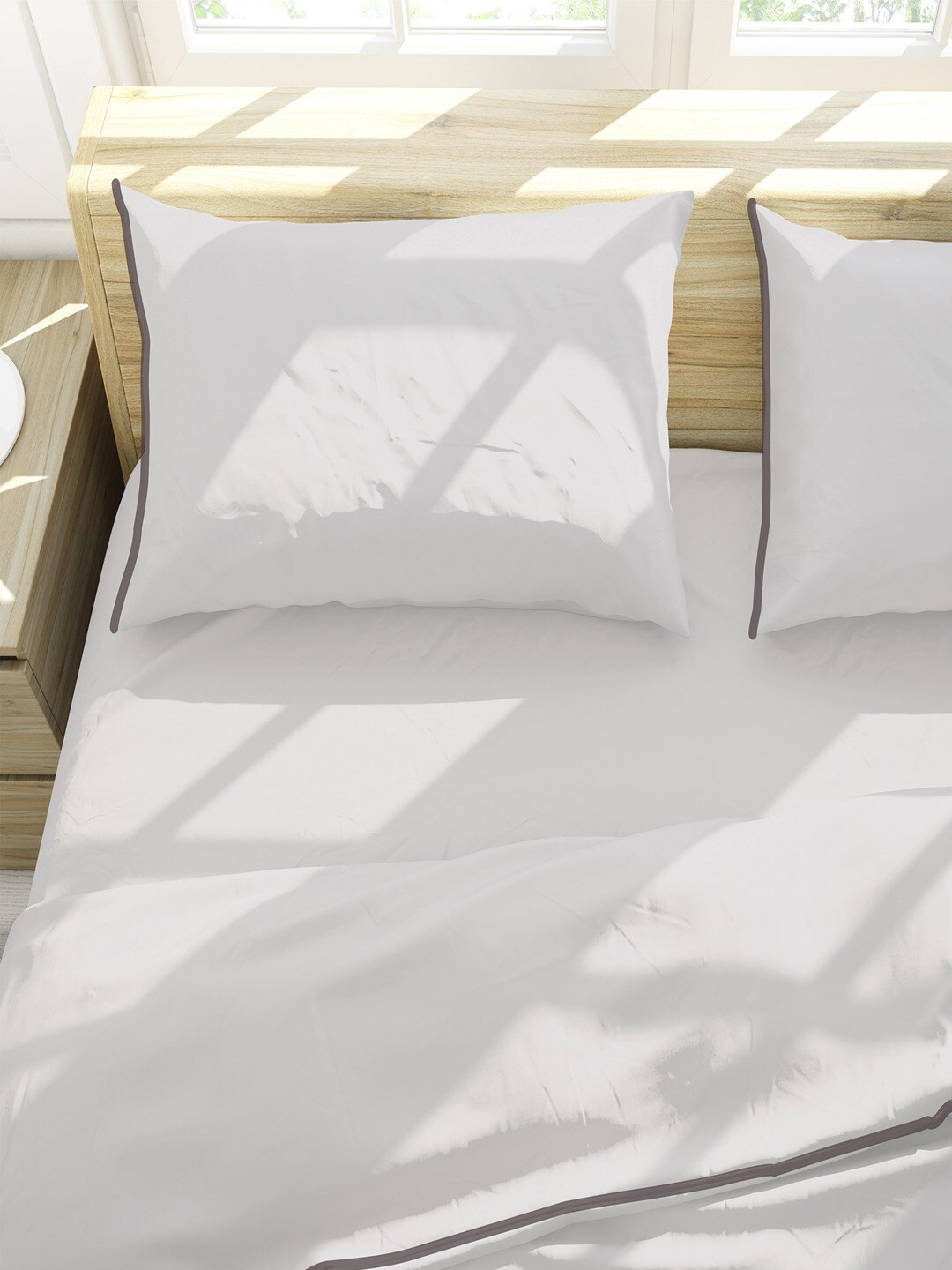

Himeya 2 Pcs White 300 TC Pure Cotton Rectangle Pillow Covers