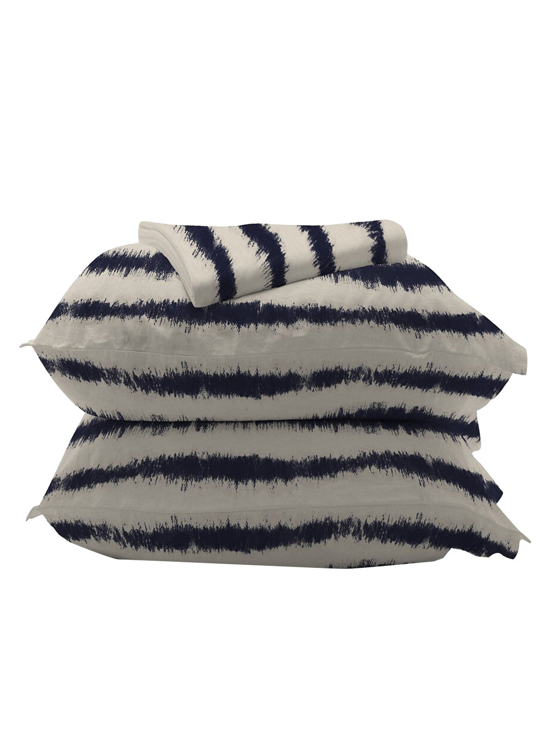 

Himeya Slub Percale White 2 Pcs Striped 144TC Pure Cotton Rectangle Pillow Covers