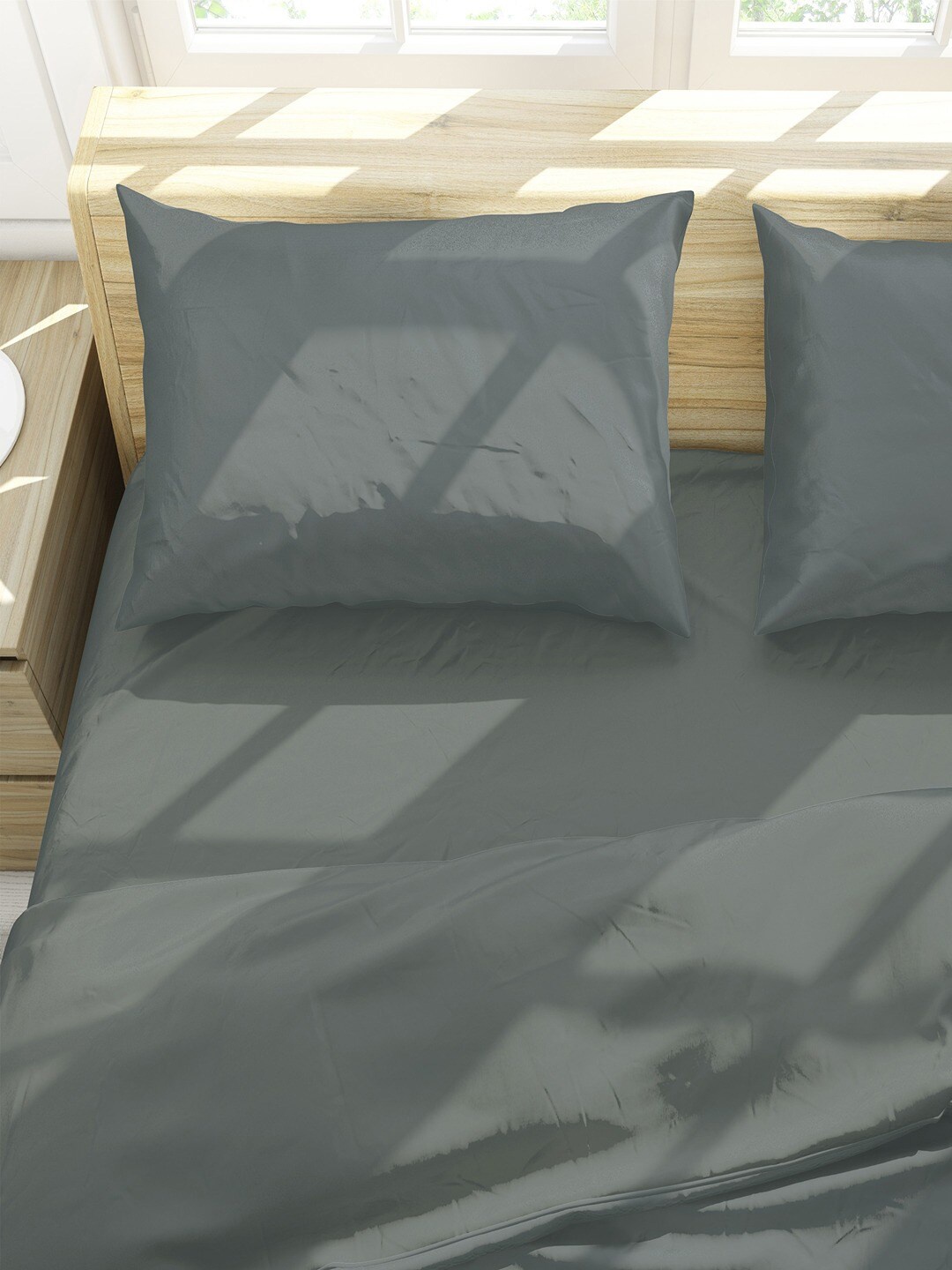 

Himeya Bliss Sateen Grey 2 Pieces Pure Cotton Pillow Covers