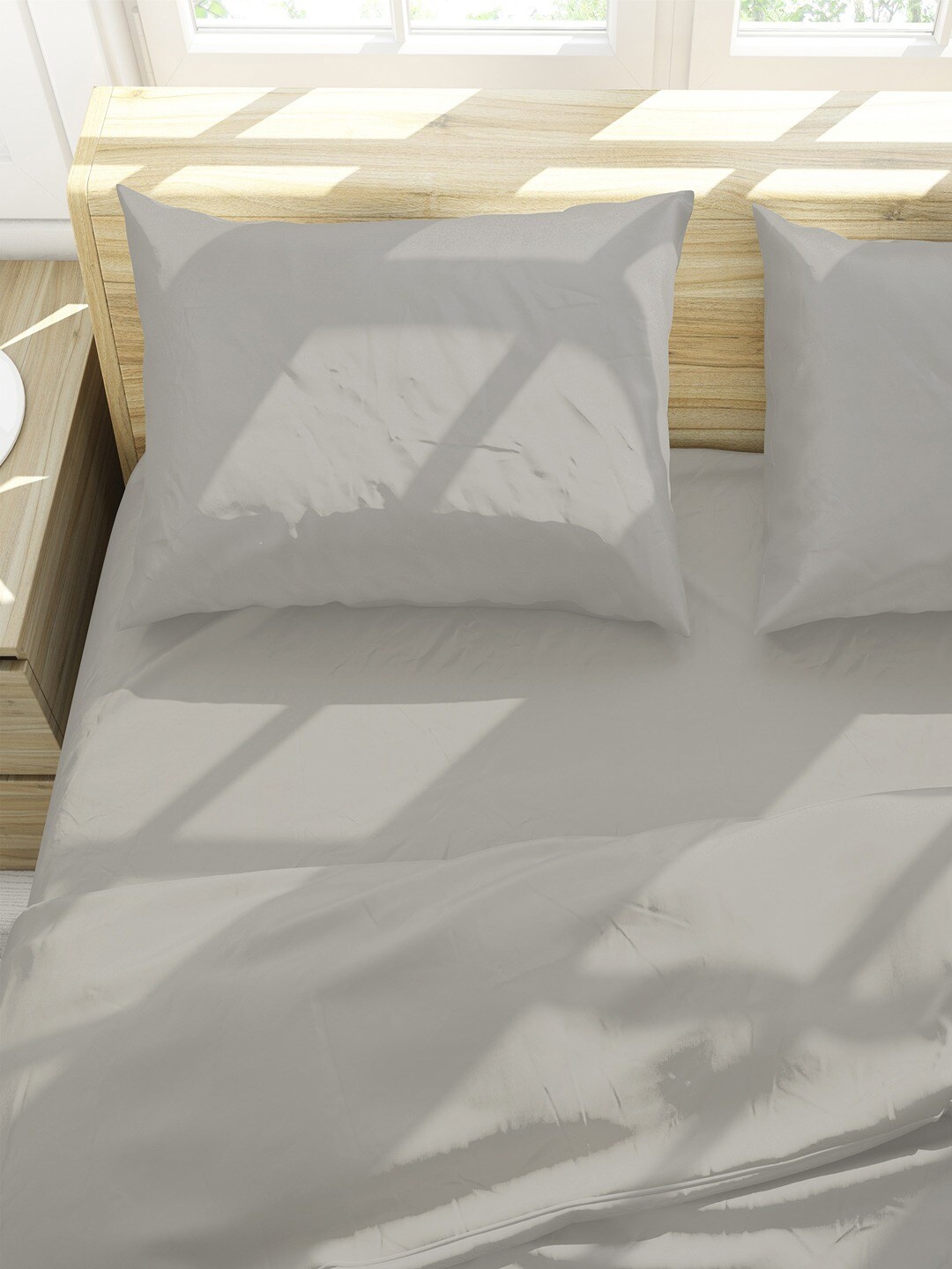 

Himeya Comfort Percale Grey 2 Pieces Pure Cotton Pillow Covers