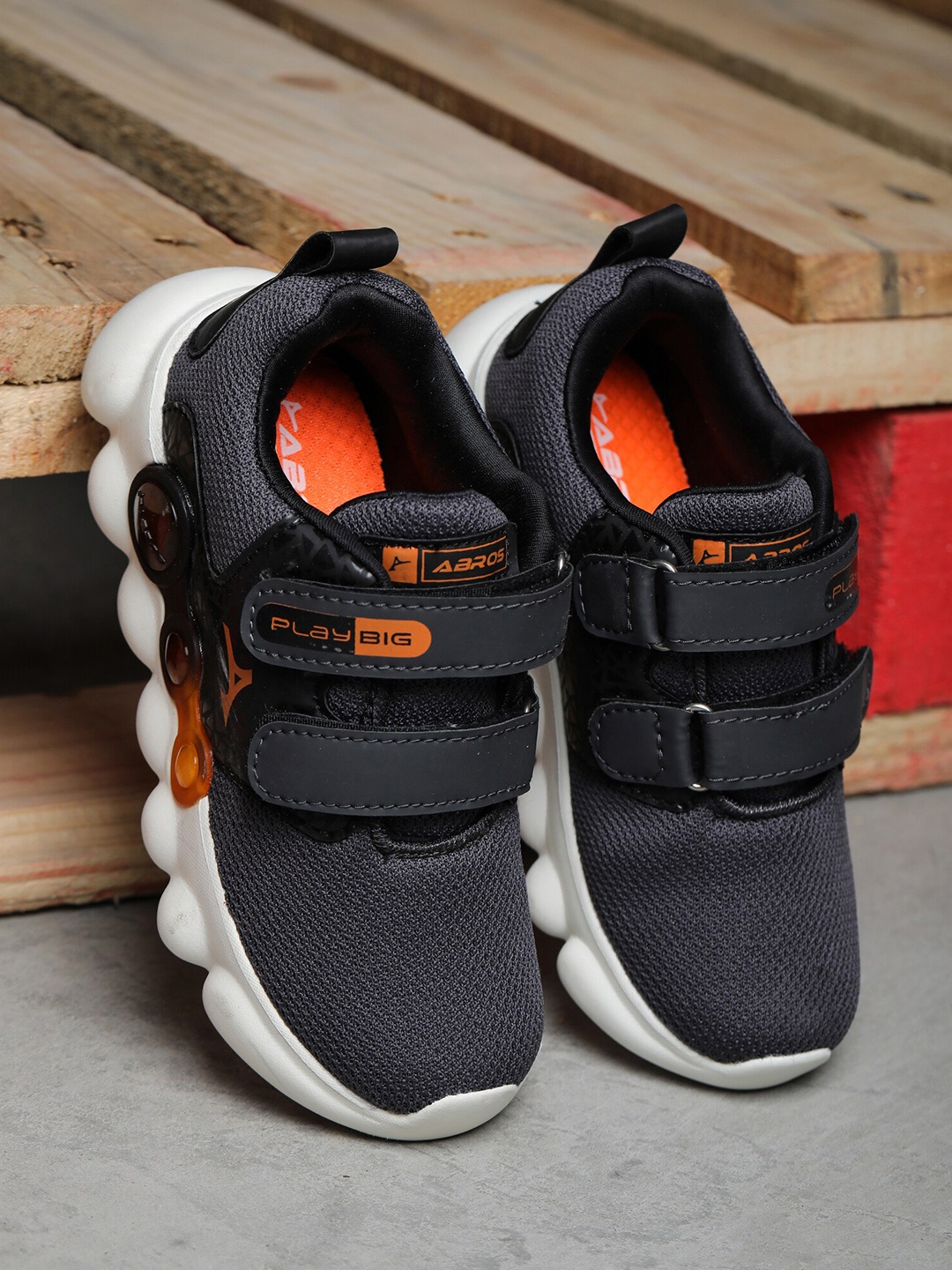 

ABROS Kids Deluxe Walking Sports Shoes, Grey