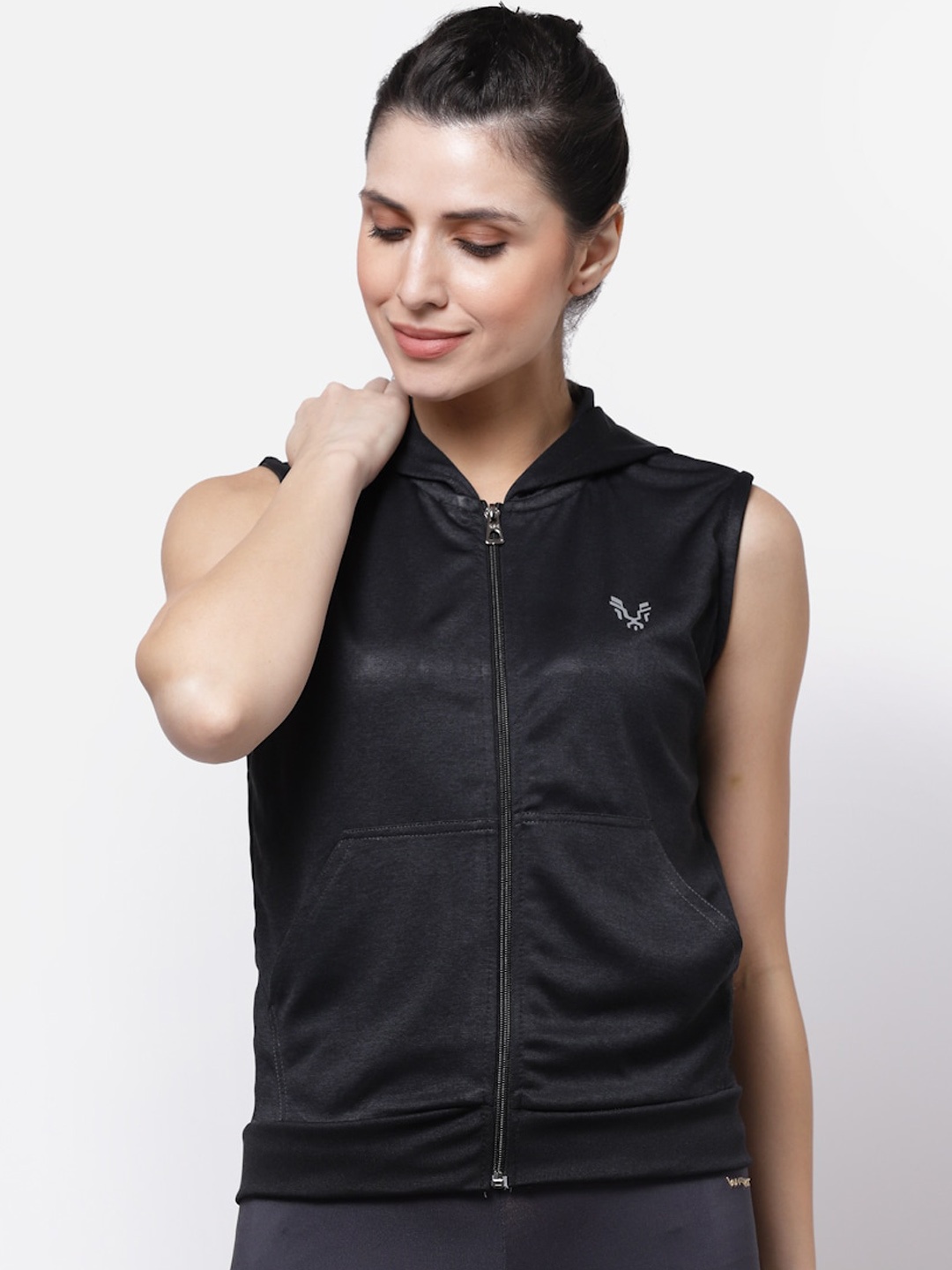 

UZARUS Hooded Lightweight Sporty Jacket, Black