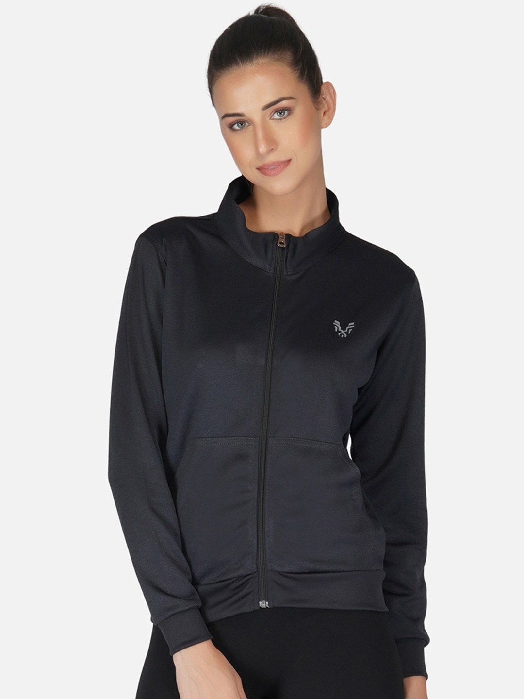 

UZARUS Mock Collar Lightweight Sporty Jacket, Black