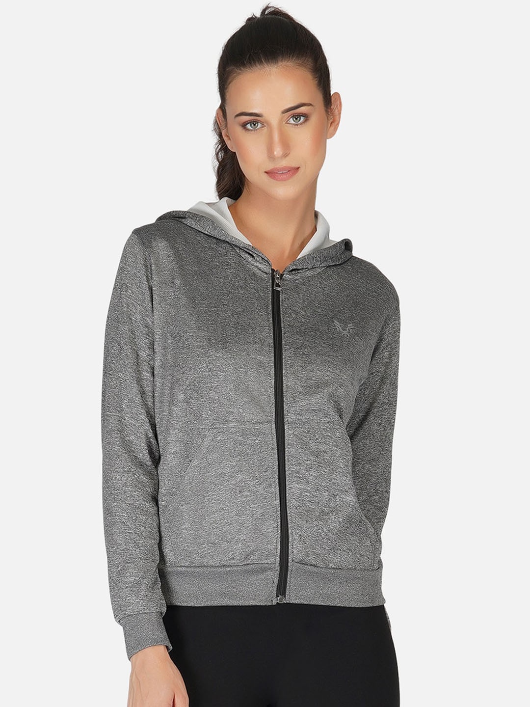 

UZARUS Lightweight Hooded Sporty Jacket, Grey