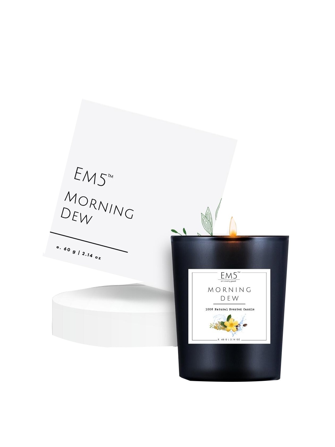

EM5 White Morning Dew Scented Candle Jar