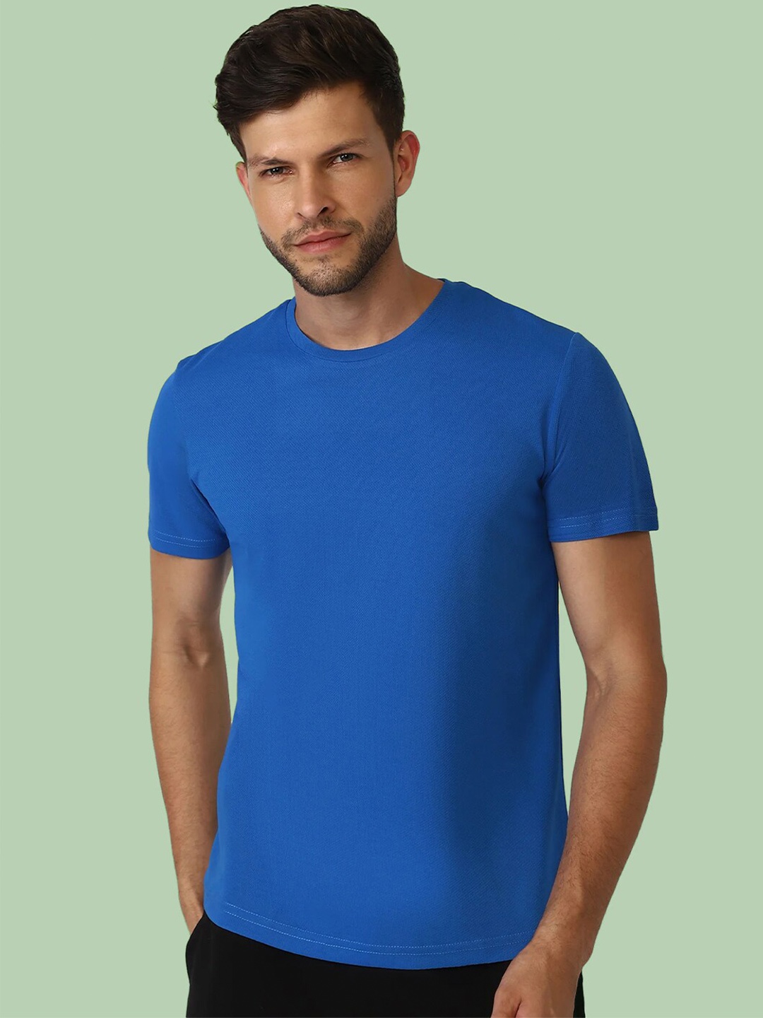 

hummel Round Neck Regular Fit Sports T-shirt, Blue