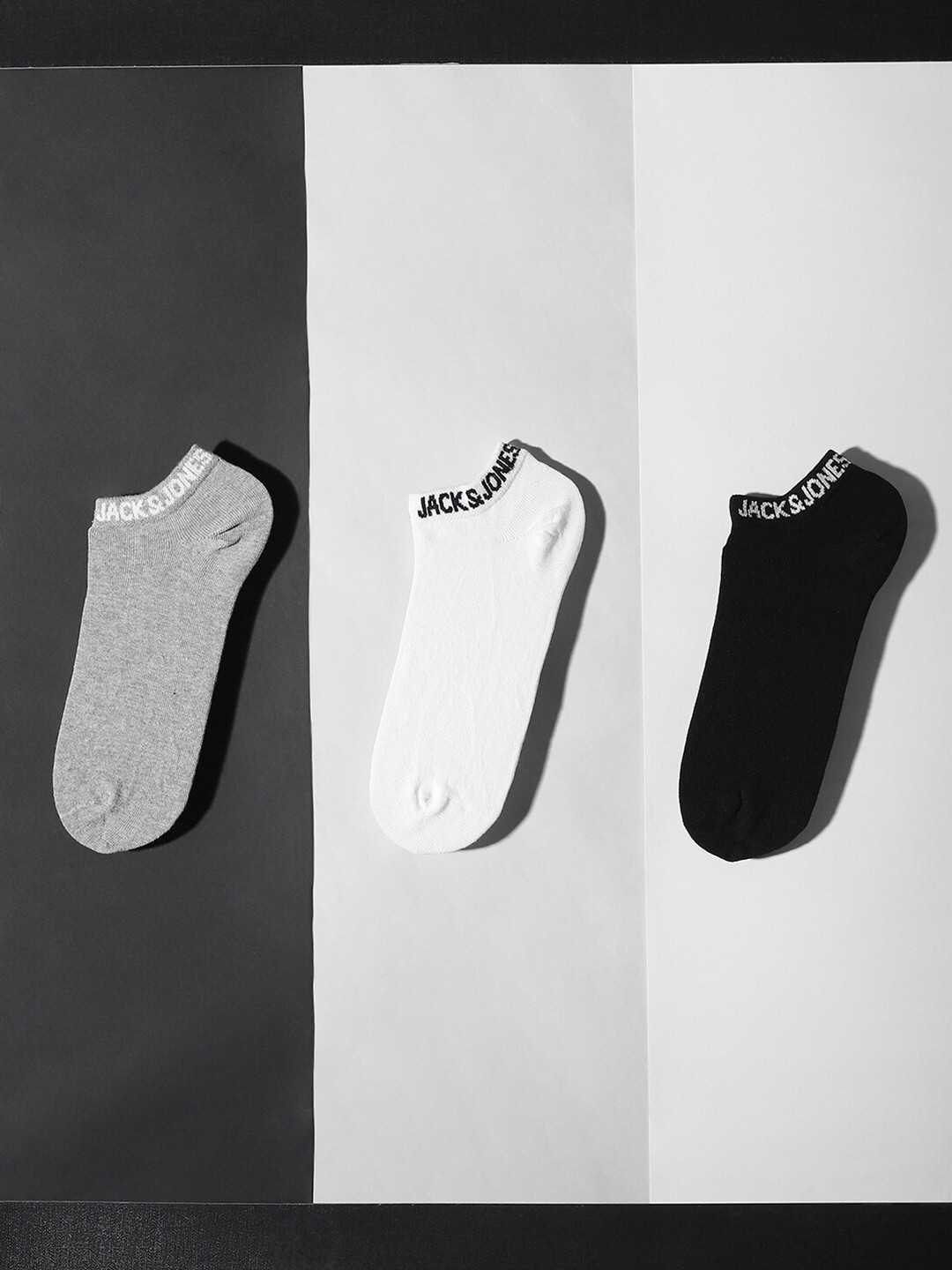 

Jack & Jones Men Pack of 3 Ankle Length Socks, Black