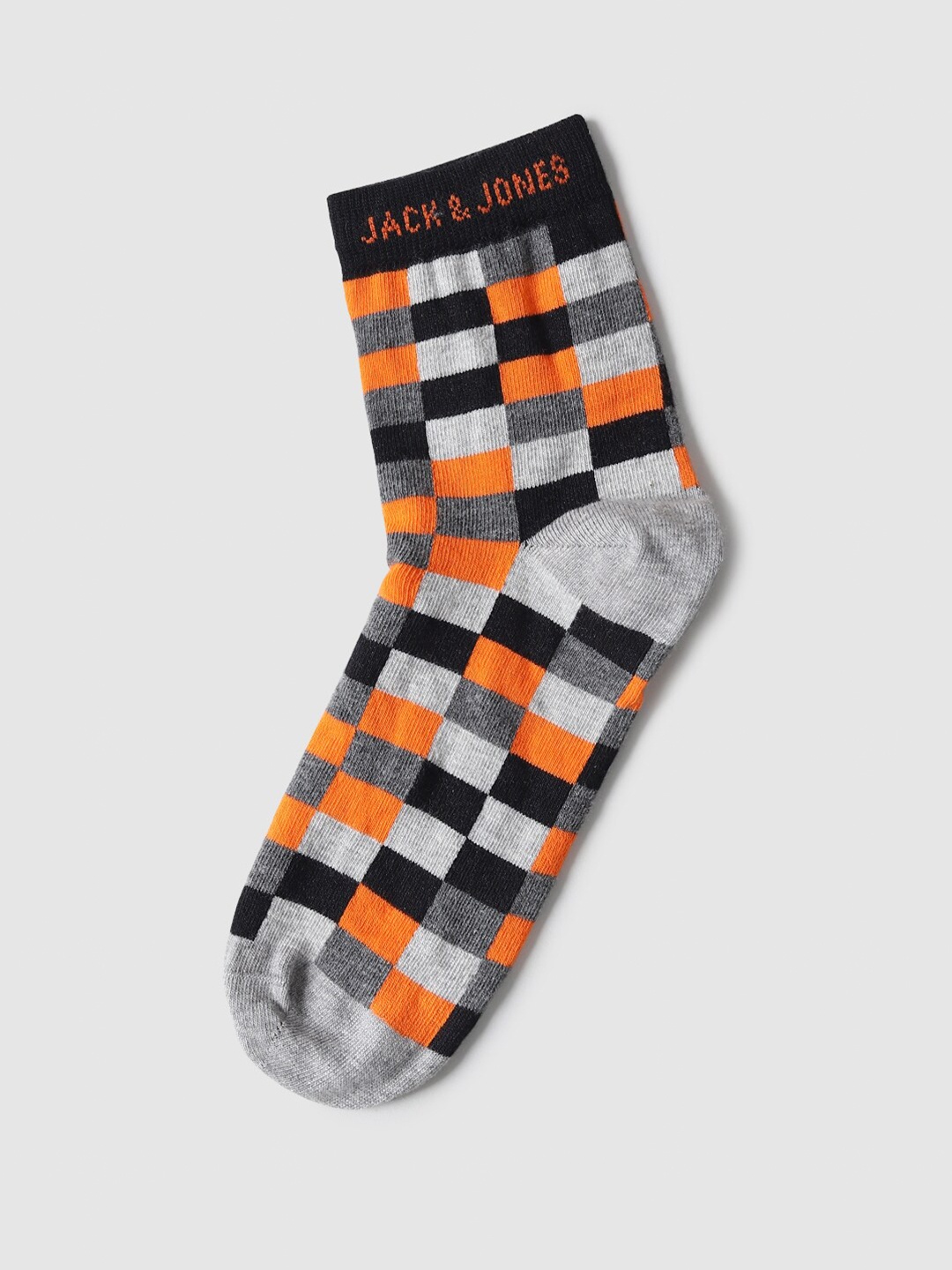 

Jack & Jones Men Checked Above Ankle Length Socks, Grey
