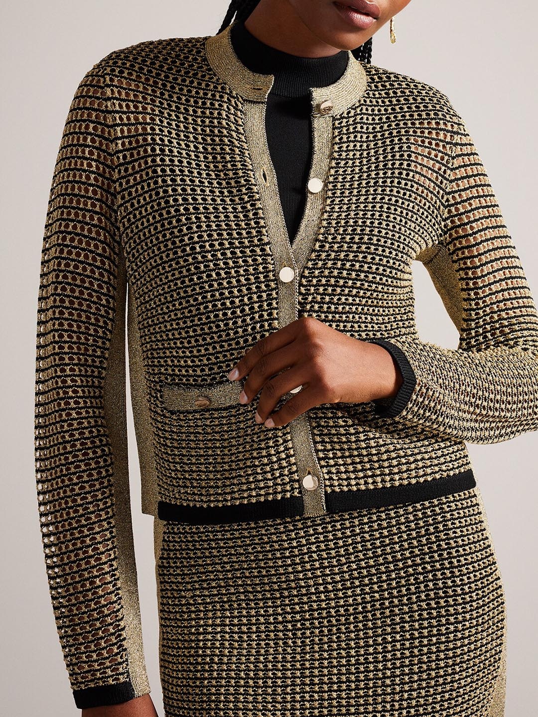 

Ted Baker Self Design Tailored Jacket, Gold