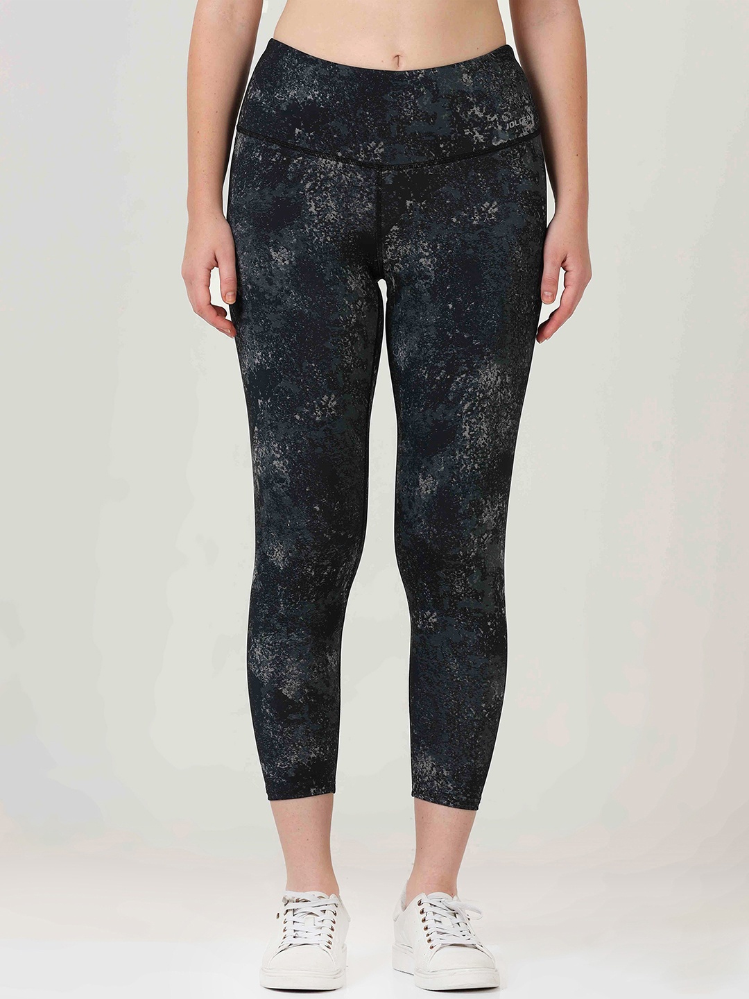 

Jolger Women's High Waisted Active Wear Yoga and Gym Printed Tights, Black