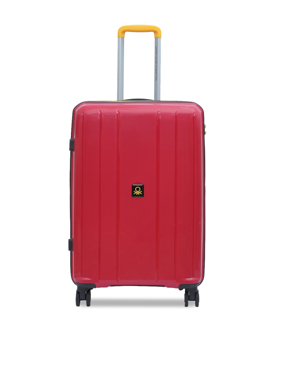 

United Colors of Benetton Wayfarer Hard-Sided Medium Suitcase Trolley Bag-43.5gm, Red