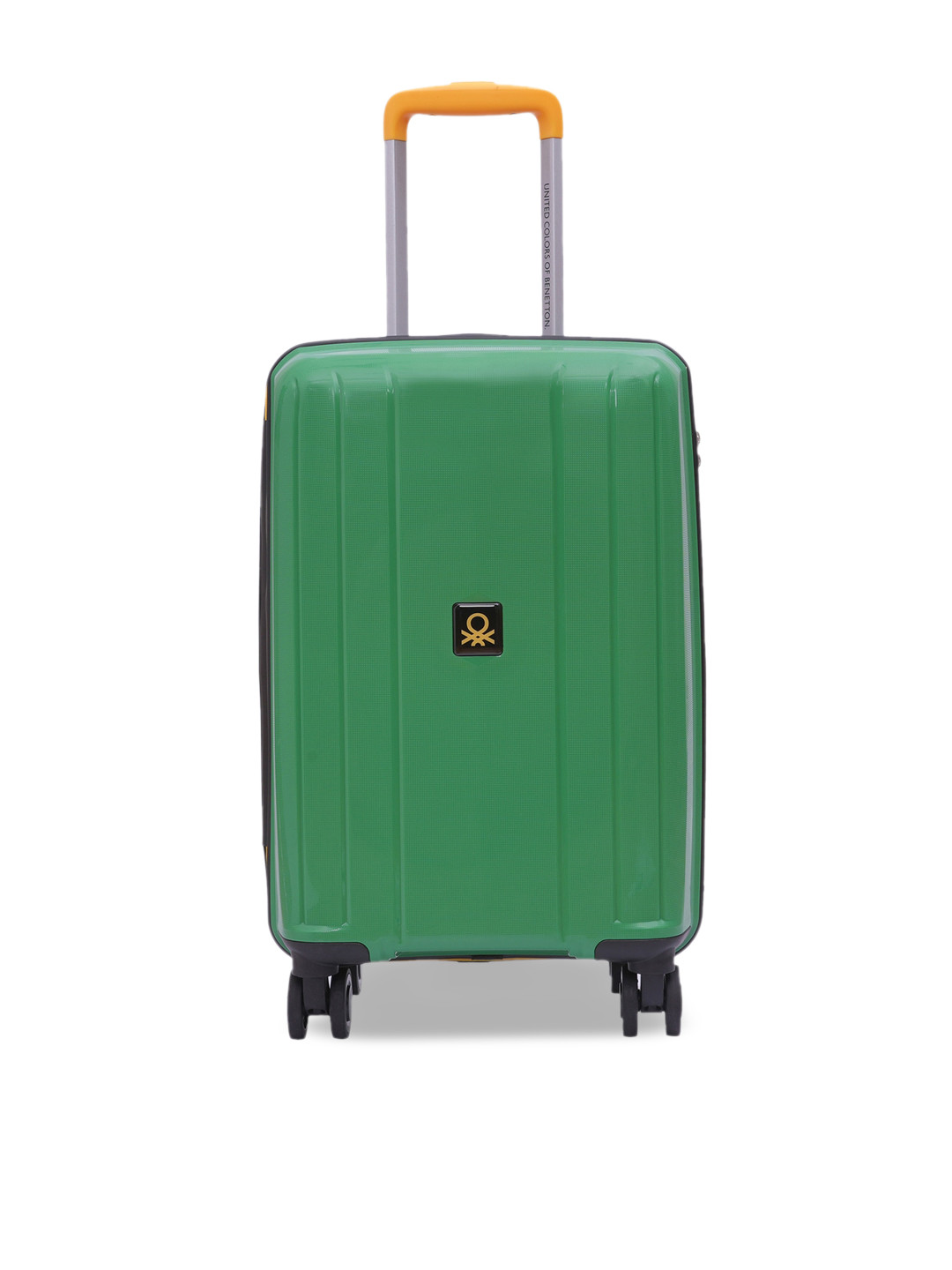 

United Colors of Benetton Wayfarer Textured Hard-sided Trolley Suitcase, Green