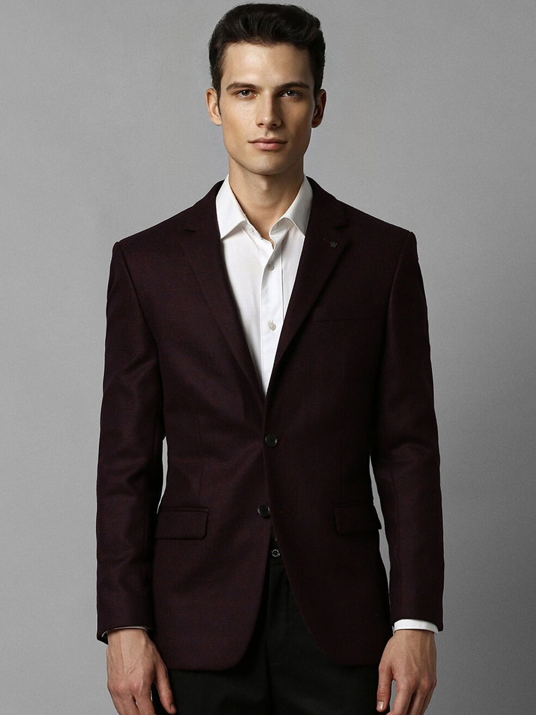 

Louis Philippe Single Breasted Woollen Blazers, Maroon