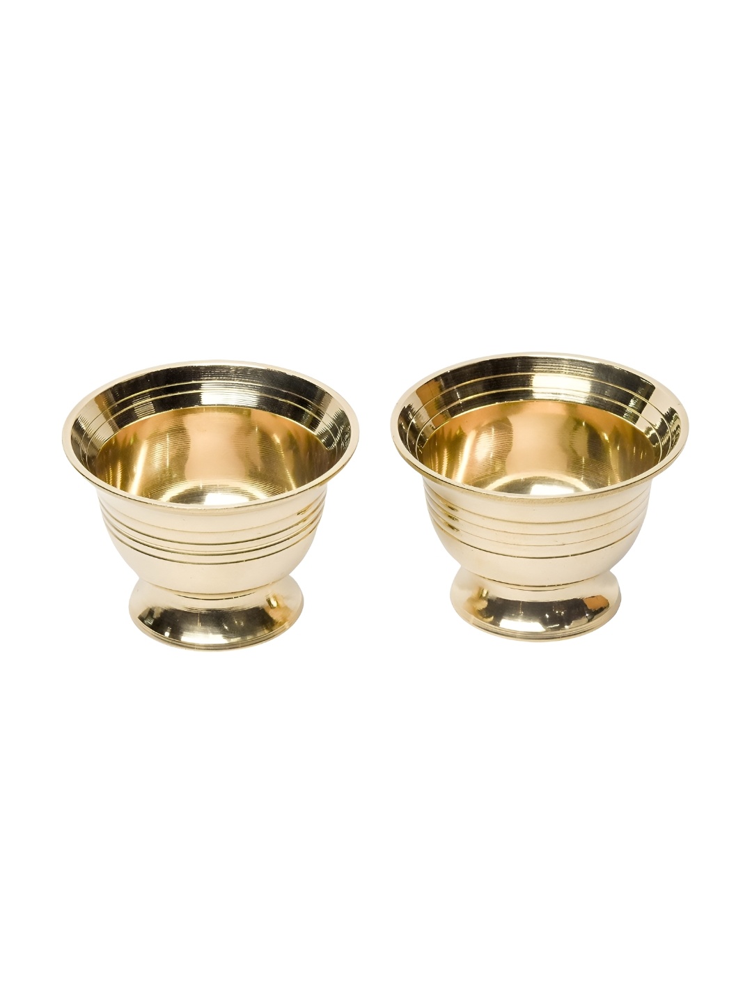 

Bhimonee Decor Gold toned 2 Pieces Brass Padam Pyalla
