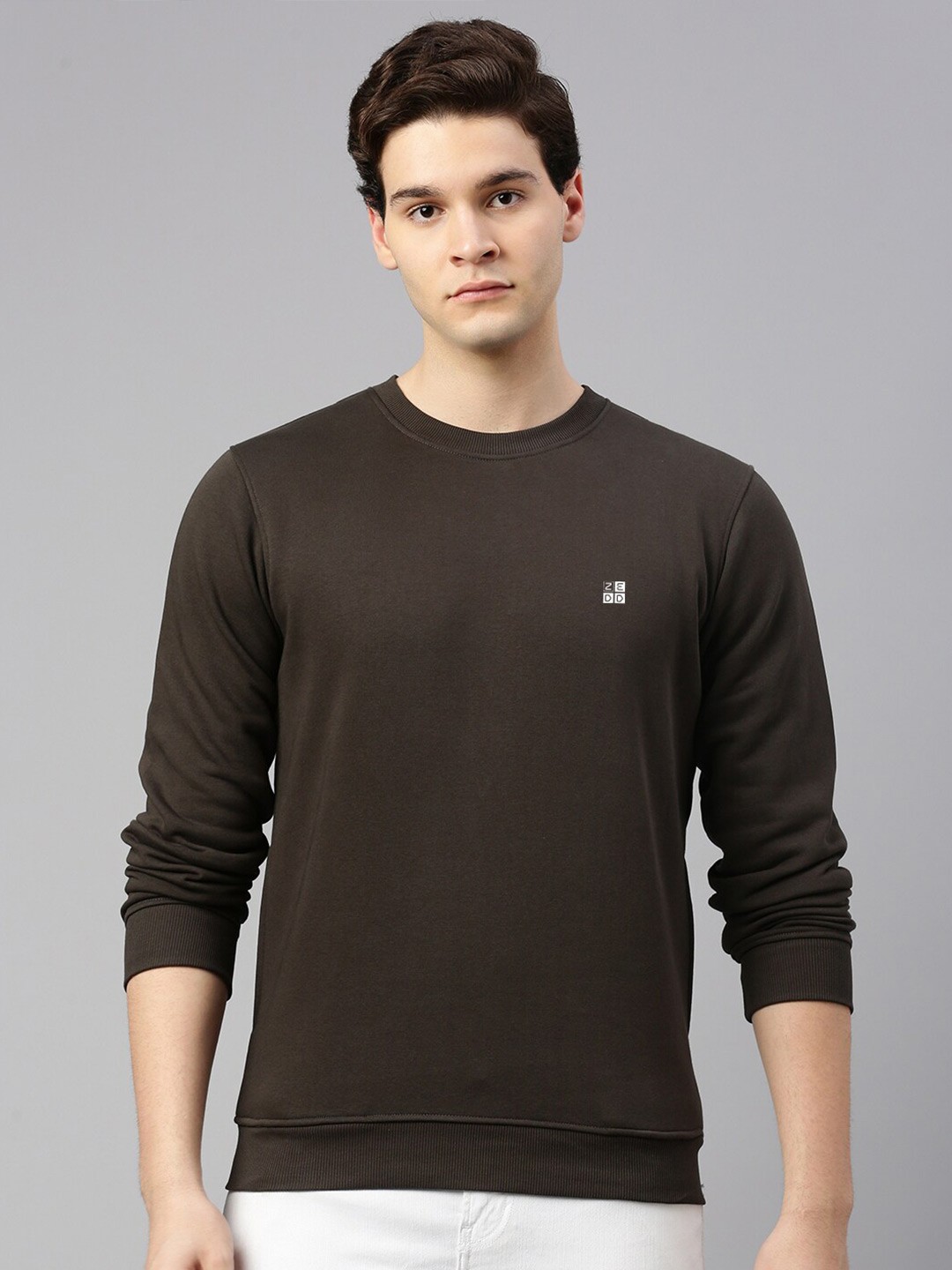 

ZEDD Cotton Fleece Pullover Sweatshirt, Green