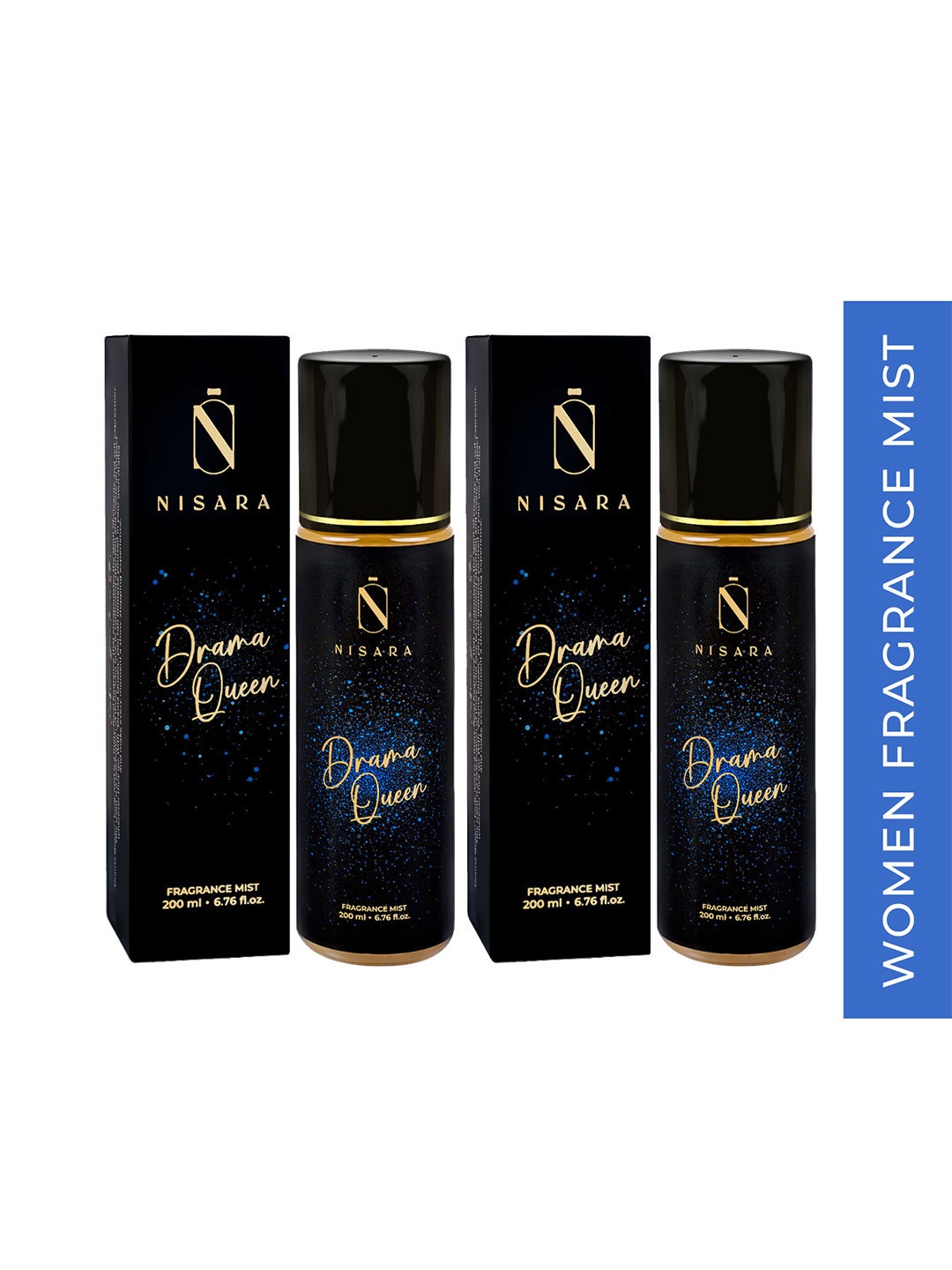 

Nisara 2-Pcs Drama Queen Fragrance Body Mist - 200ml Each, Champagne