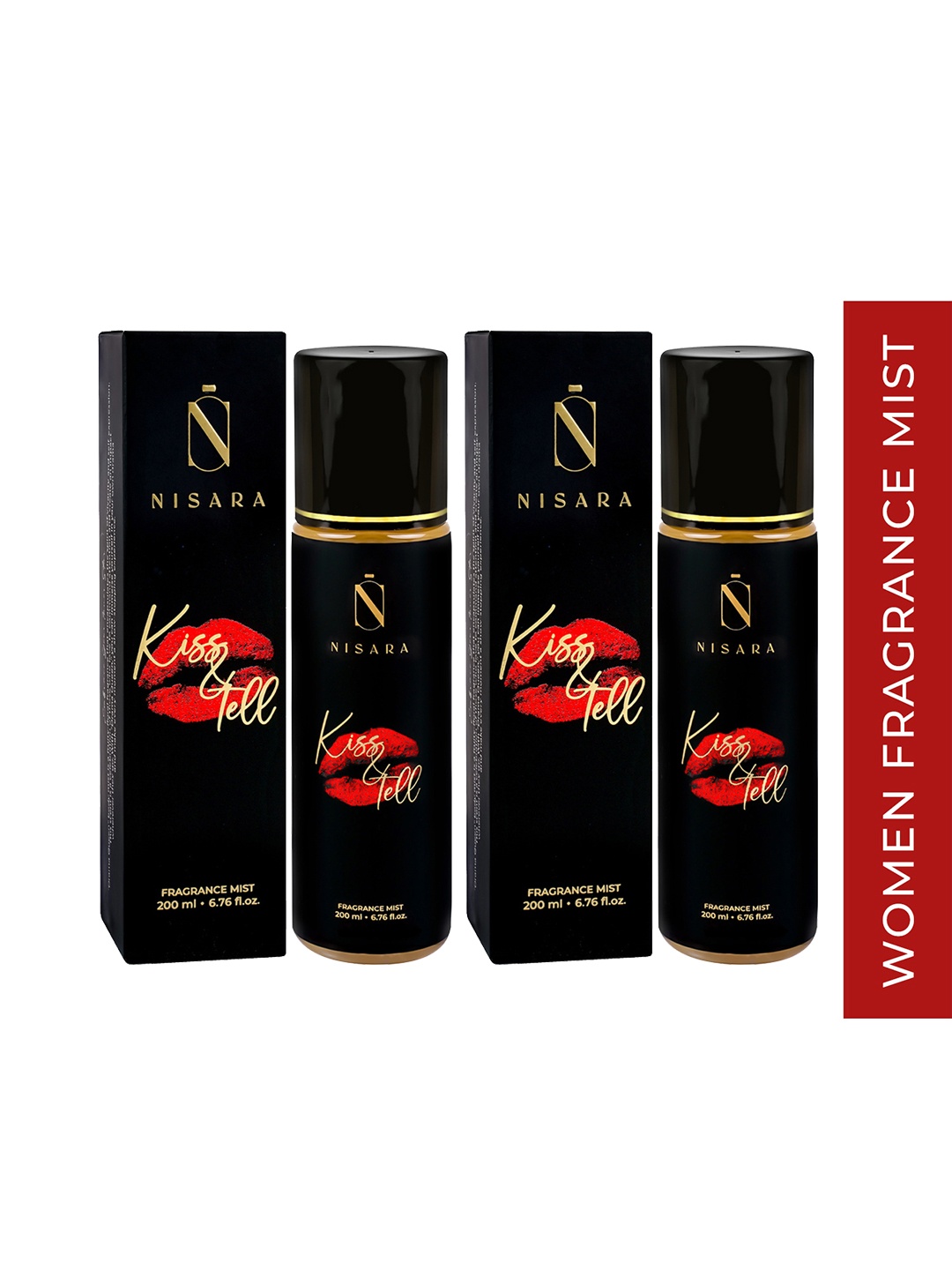 

NISARA Set Of 2 Kiss & Tell Fragrance Body Mist - 200ml Each, Champagne