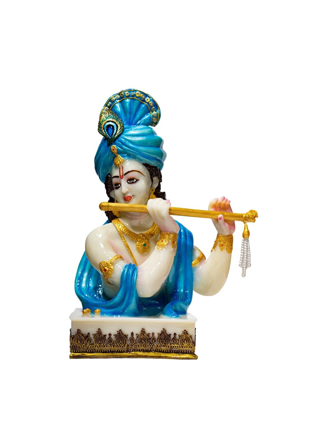 

Gifts N Greetings White & Blue Printed Krishna Idol Showpiece