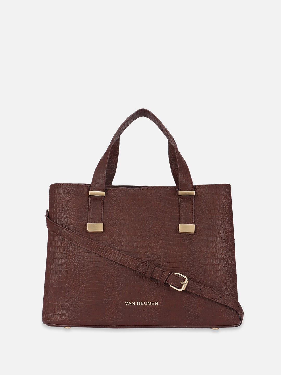 

Van Heusen Textured Structured Handheld Bag, Brown