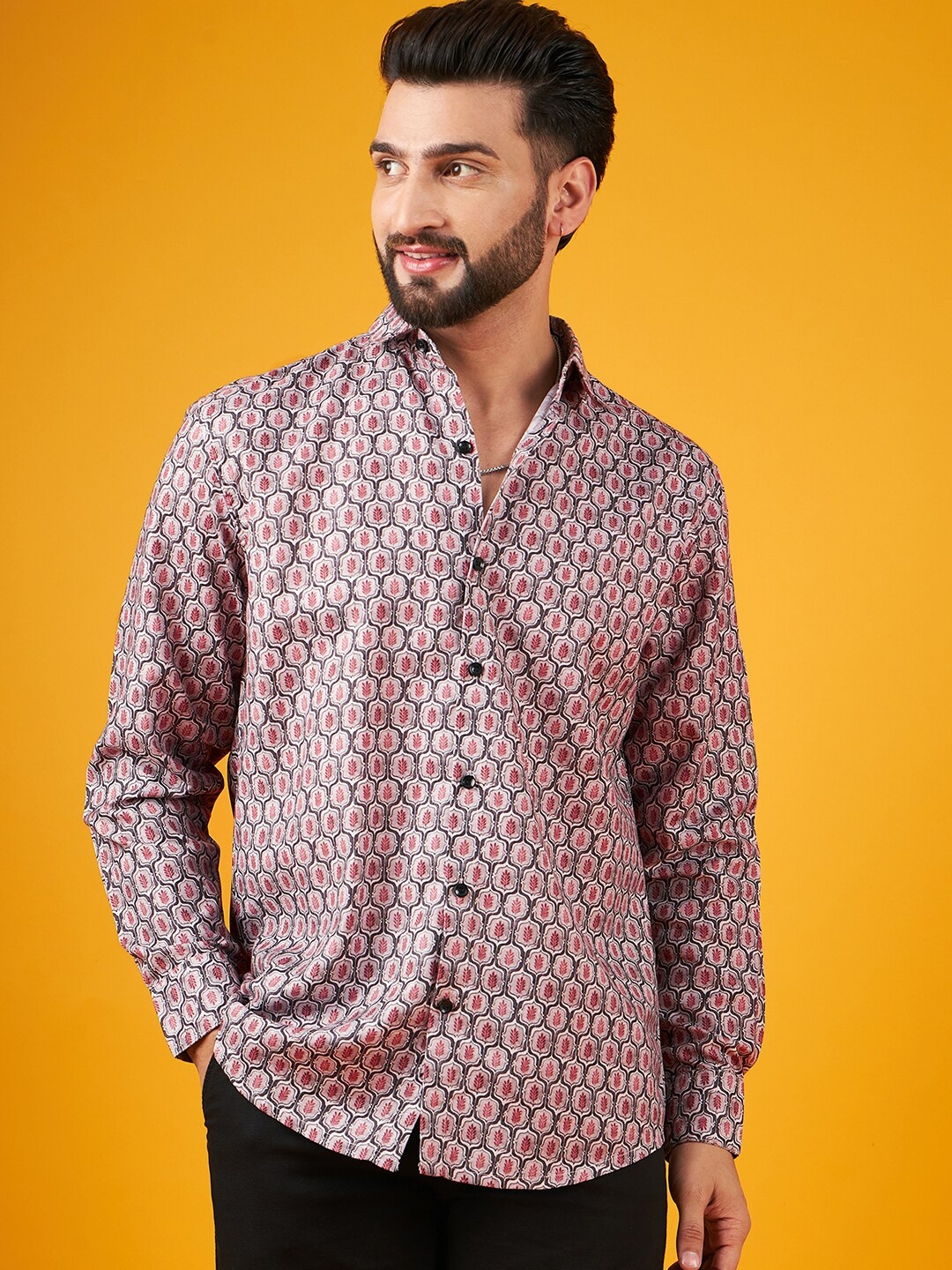 

Kook N Keech Floral Printed Oversized Casual Shirt, Pink