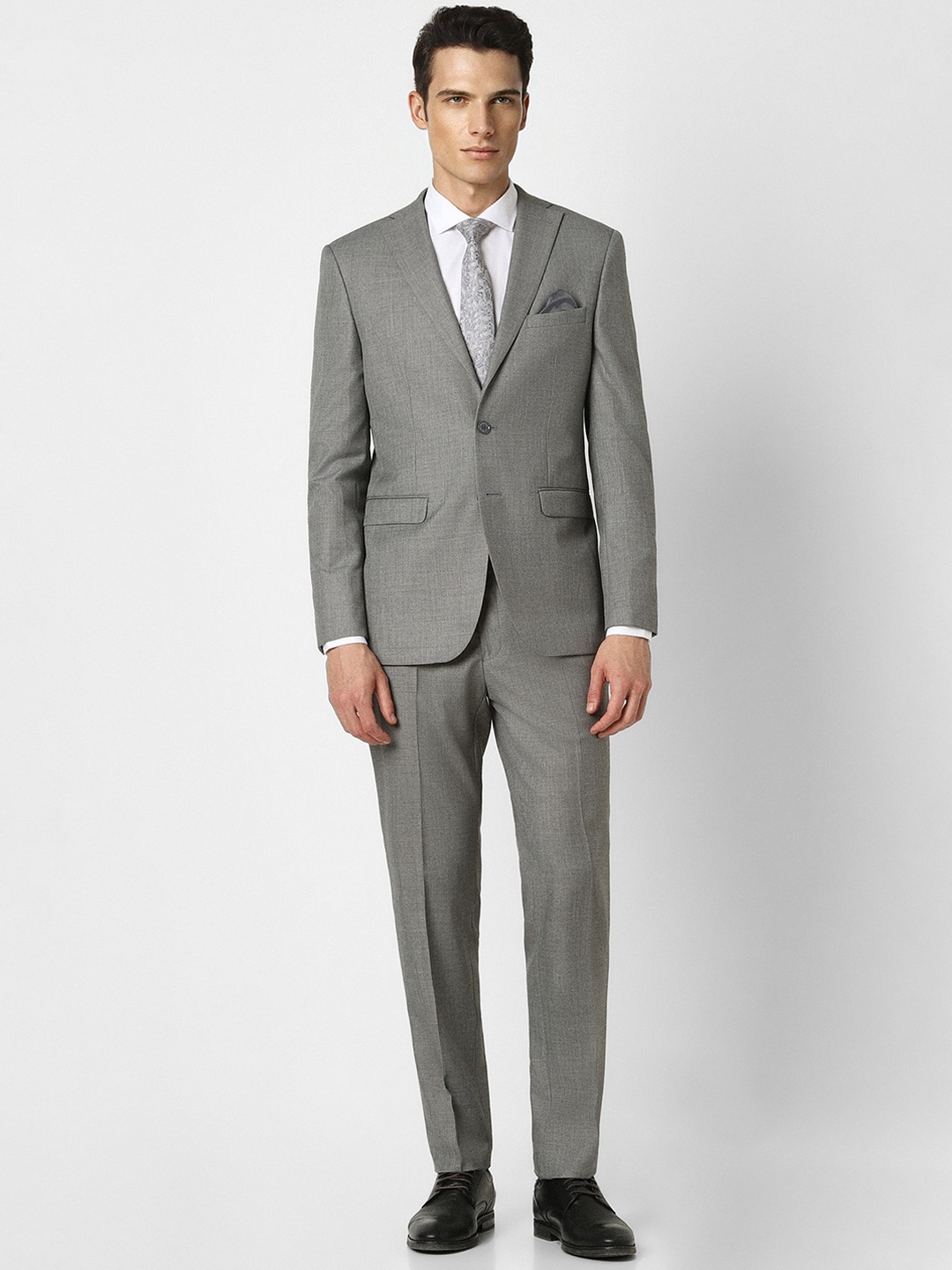 

Peter England Elite Single-Breasted Slim Fit Formal 2-Piece Suit, Grey