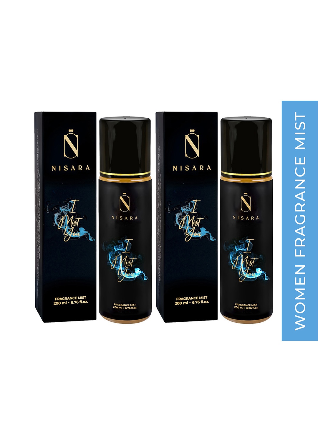 

NISARA Set Of 2 I Mist You Fragrance Body Mist - 200ml Each, Champagne