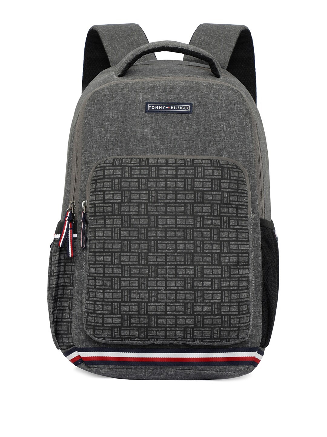 

Tommy Hilfiger Unisex Geometric Printed Ergonomic Backpacks Up to 15 inch, Black