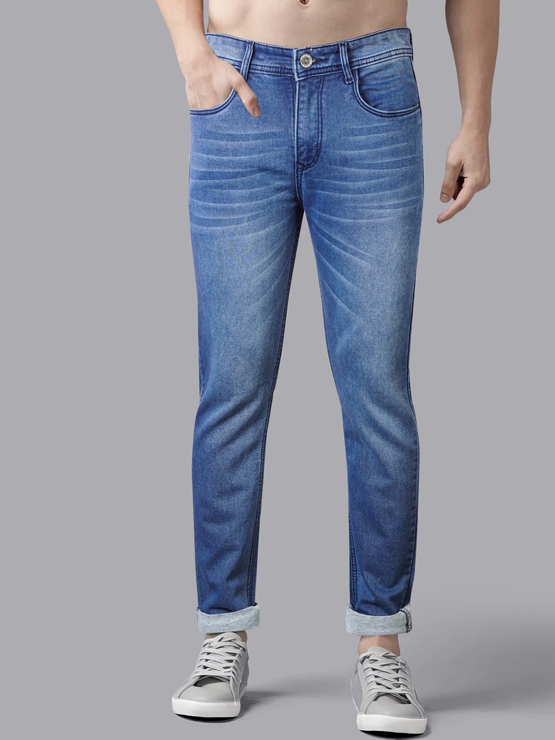 

Jb Just BLACK Men Urban Slim Fit Light Fade Stretchable Jeans, Blue
