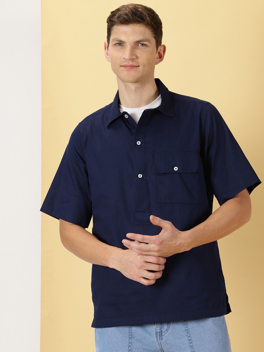 

Thomas Scott Smart Pure Cotton Casual Shirt, Navy blue