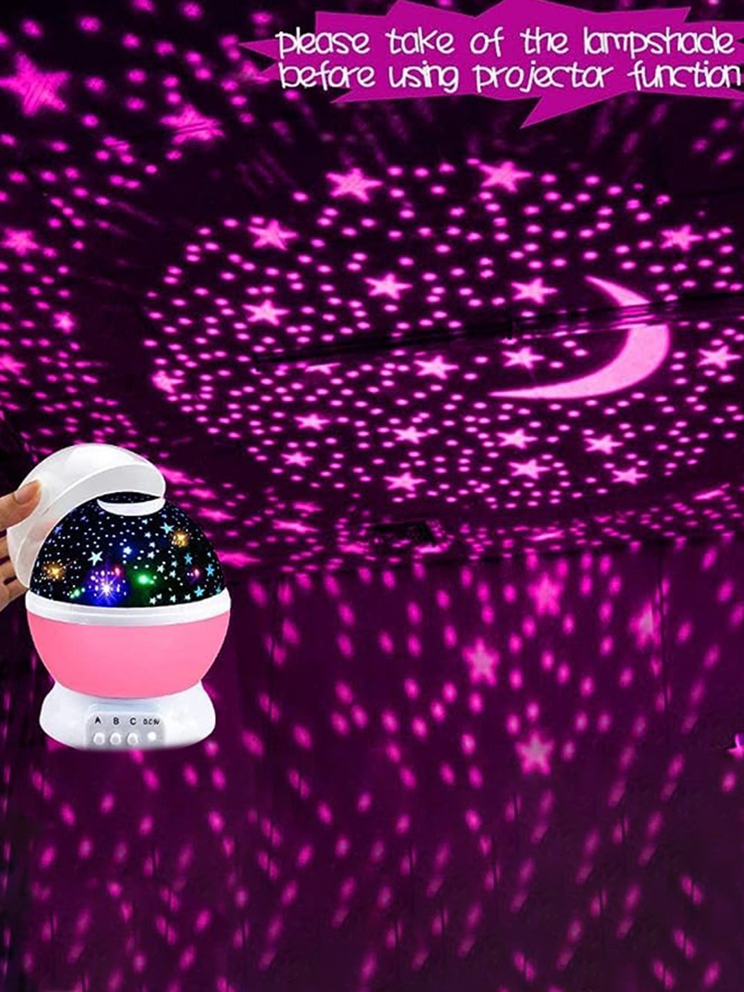 

Gesto Blue & Pink Moon Night LED Star Table Lamp With USB Wire