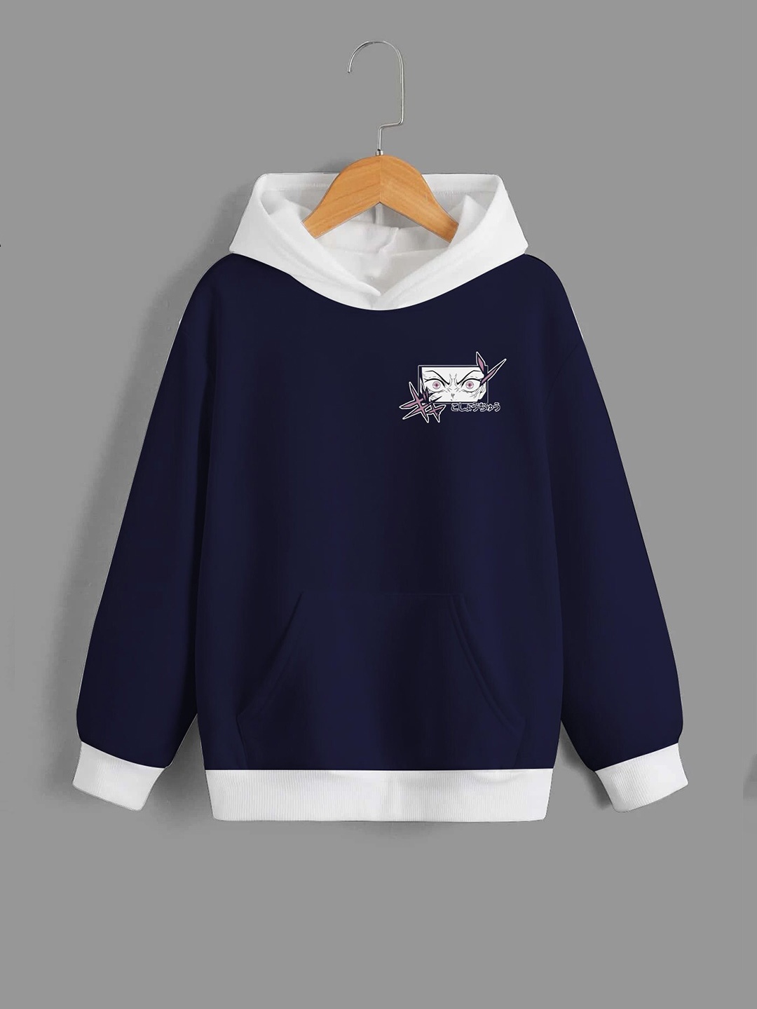 

BAESD Boys Relaxed Graphic Printed Hooded Fleece Sweatshirt, Navy blue