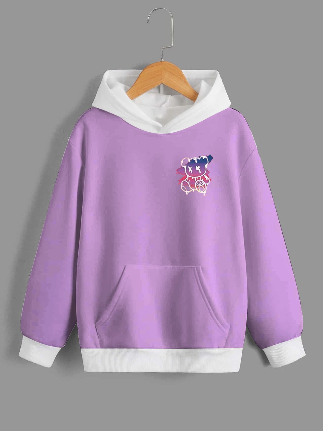 

BAESD Boys Graphic Printed Fleece Hooded Sweatshirt, Lavender