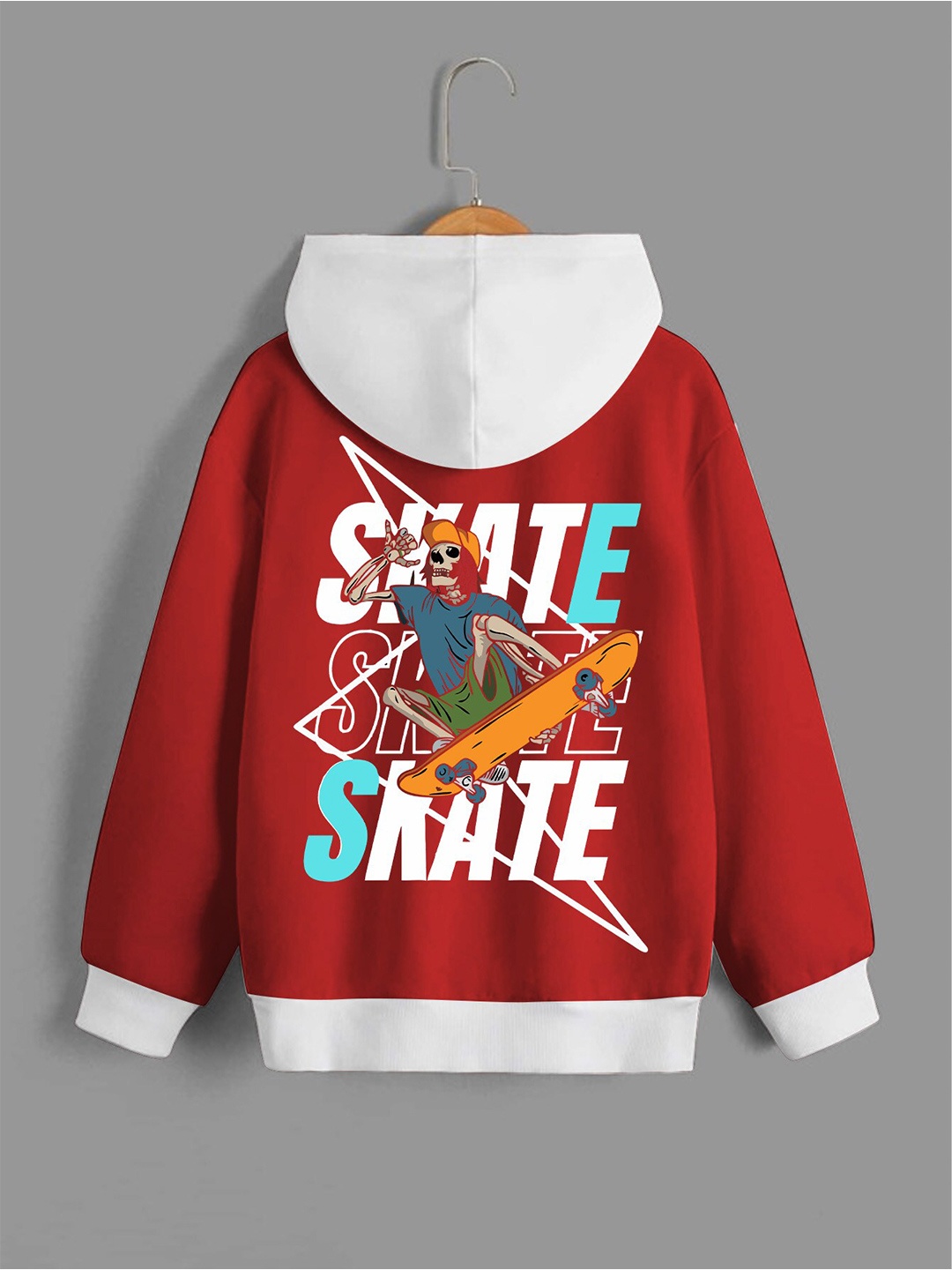 

BAESD Boys Graphic Printed Hooded Fleece Sweatshirt, Red
