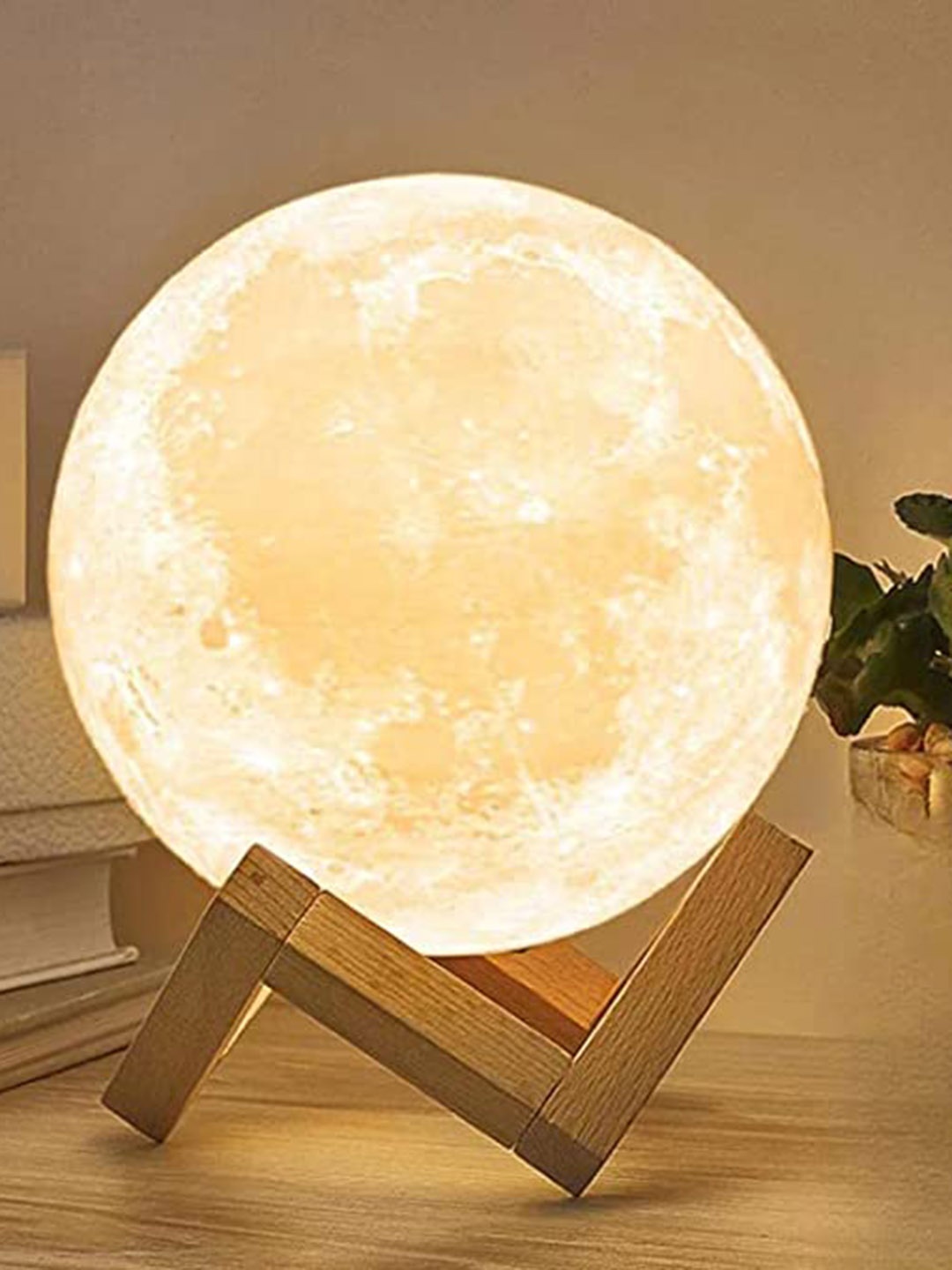 

Gesto Yellow Spherical Wooden Table Lamp