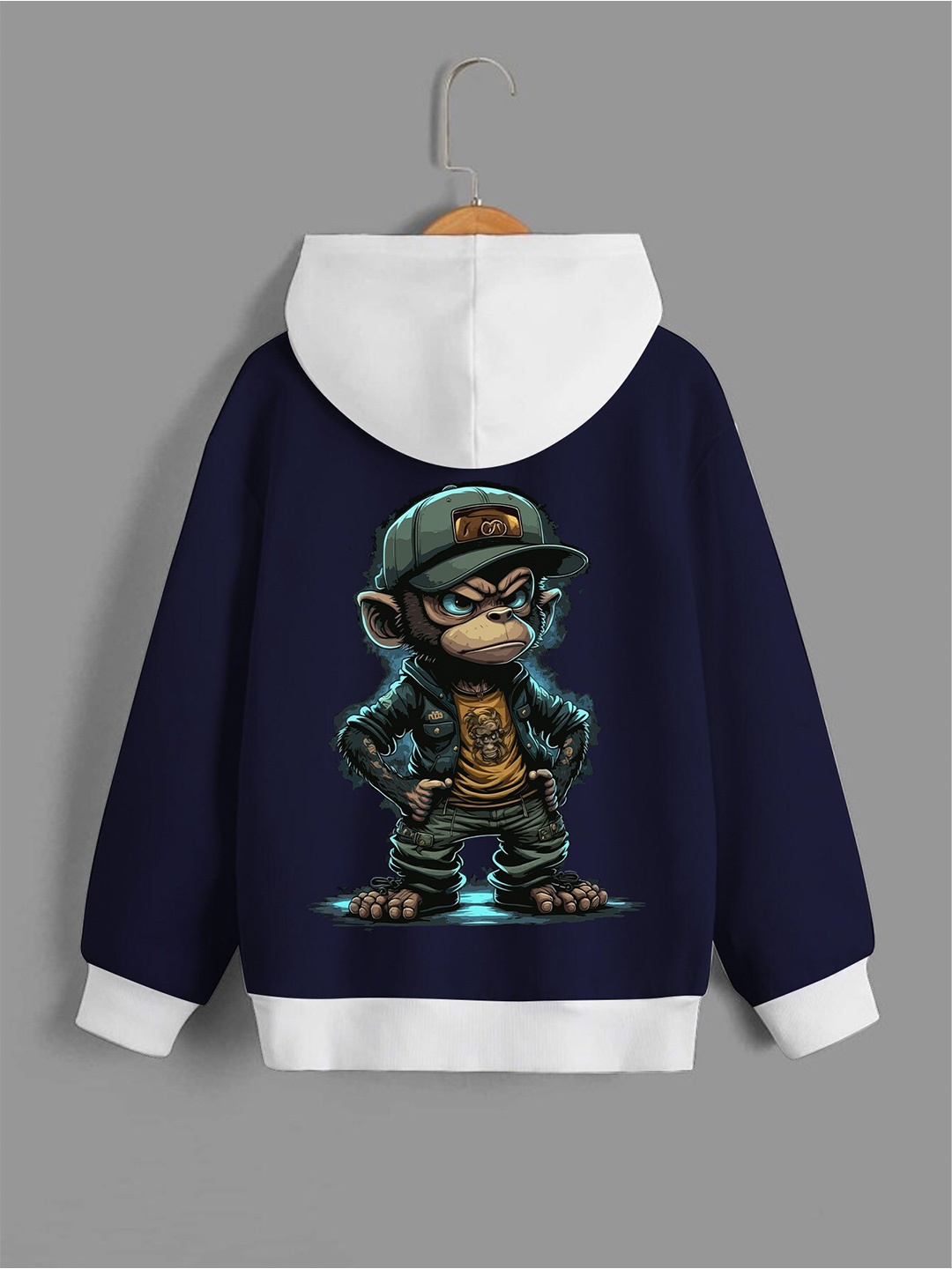 

BAESD Boys Graphic Printed Hooded Fleece Sweatshirt, Navy blue