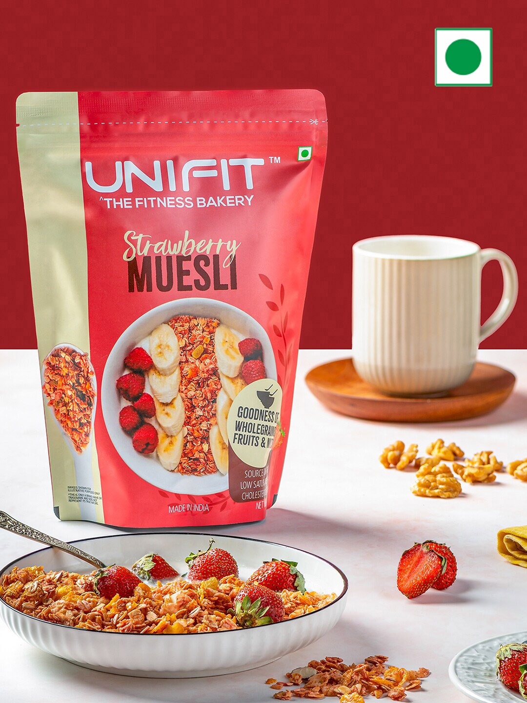 

UNIFIT Oatmeal Bites Gift Hamper Muesli Oats Cookies, Red