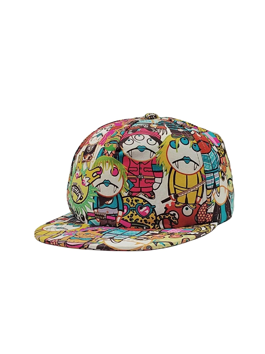 

Zacharias Men Printed Cotton Snapback Cap, White