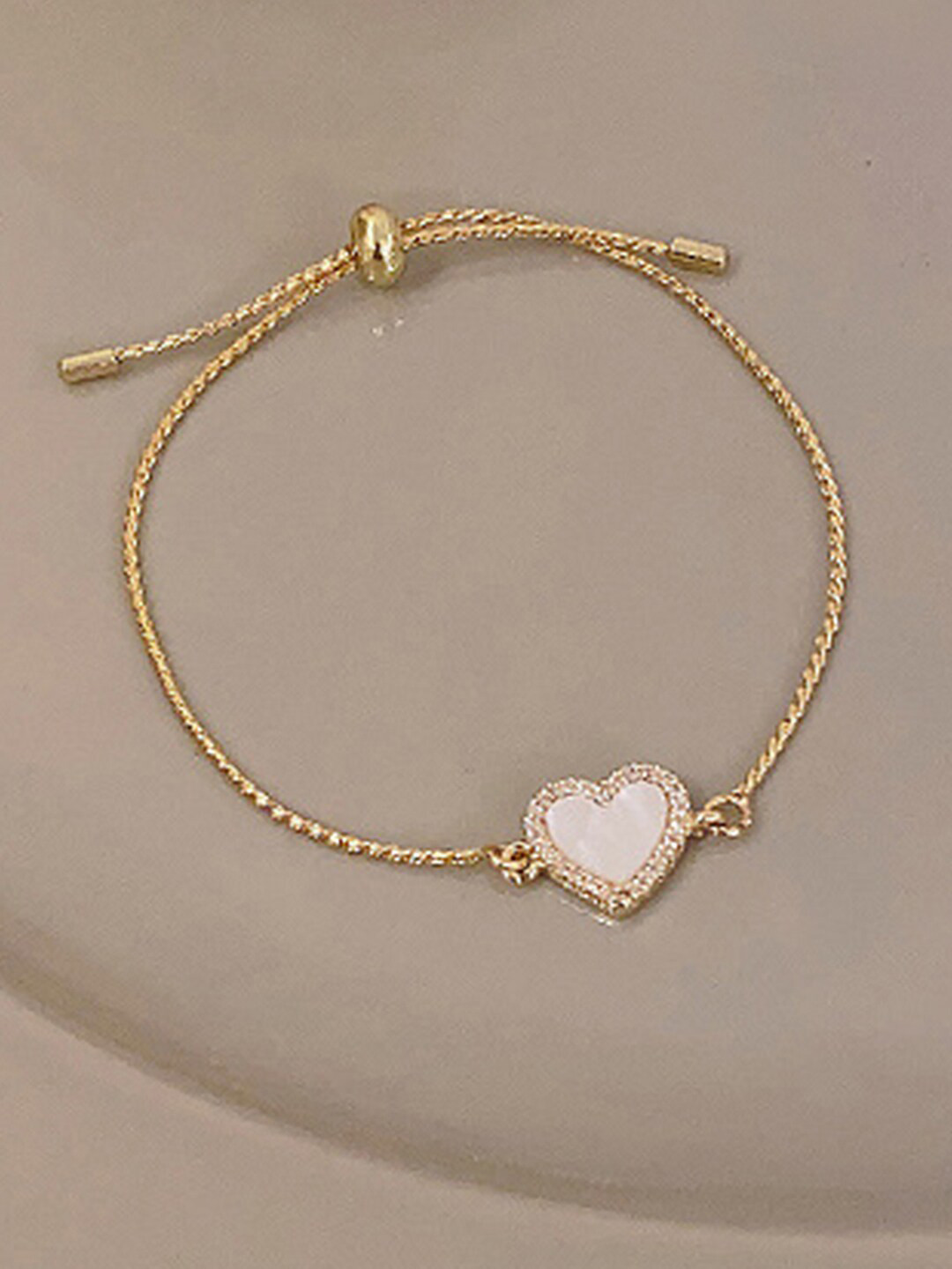 

Peora Women Gold-Plated Cubic Zirconia Charm Bracelet