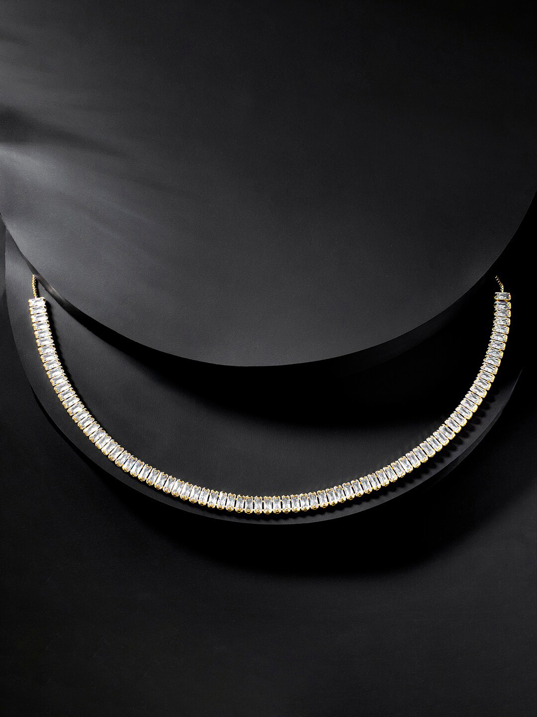 

Peora Gold-Plated Cubic Zirconia Studded Necklace