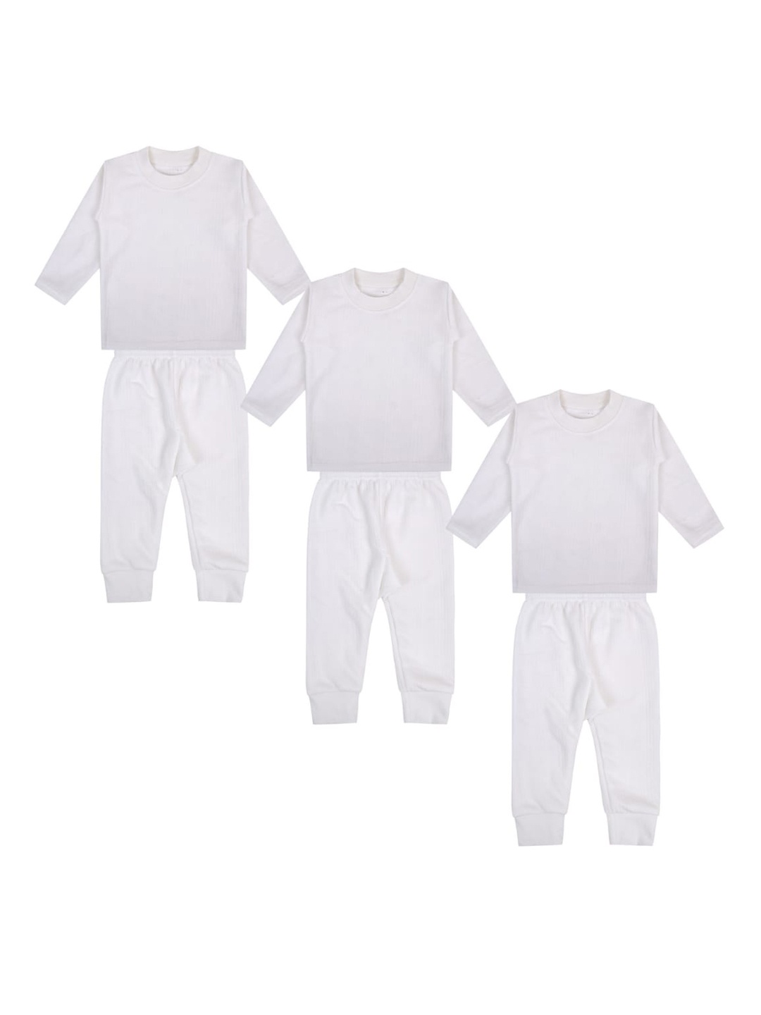 

Superminis Infants Pack of 3 Cotton Thermal Set, White