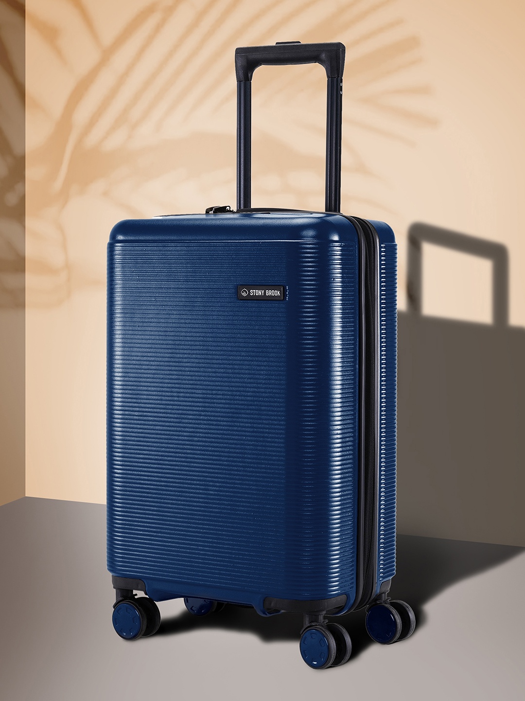 

Stony Brook by Nasher Miles Dunes Textured Hard-Sided Cabin Trolley Suitcase, Navy blue