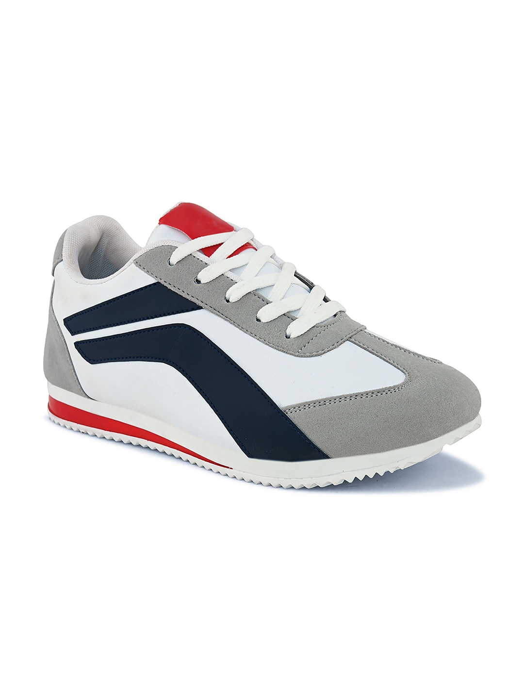 

John Karsun Men Colourblocked Lightweight Sneakers, White