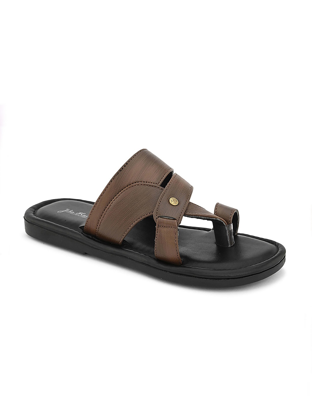 

John Karsun Textured Comfort Sandals, Brown