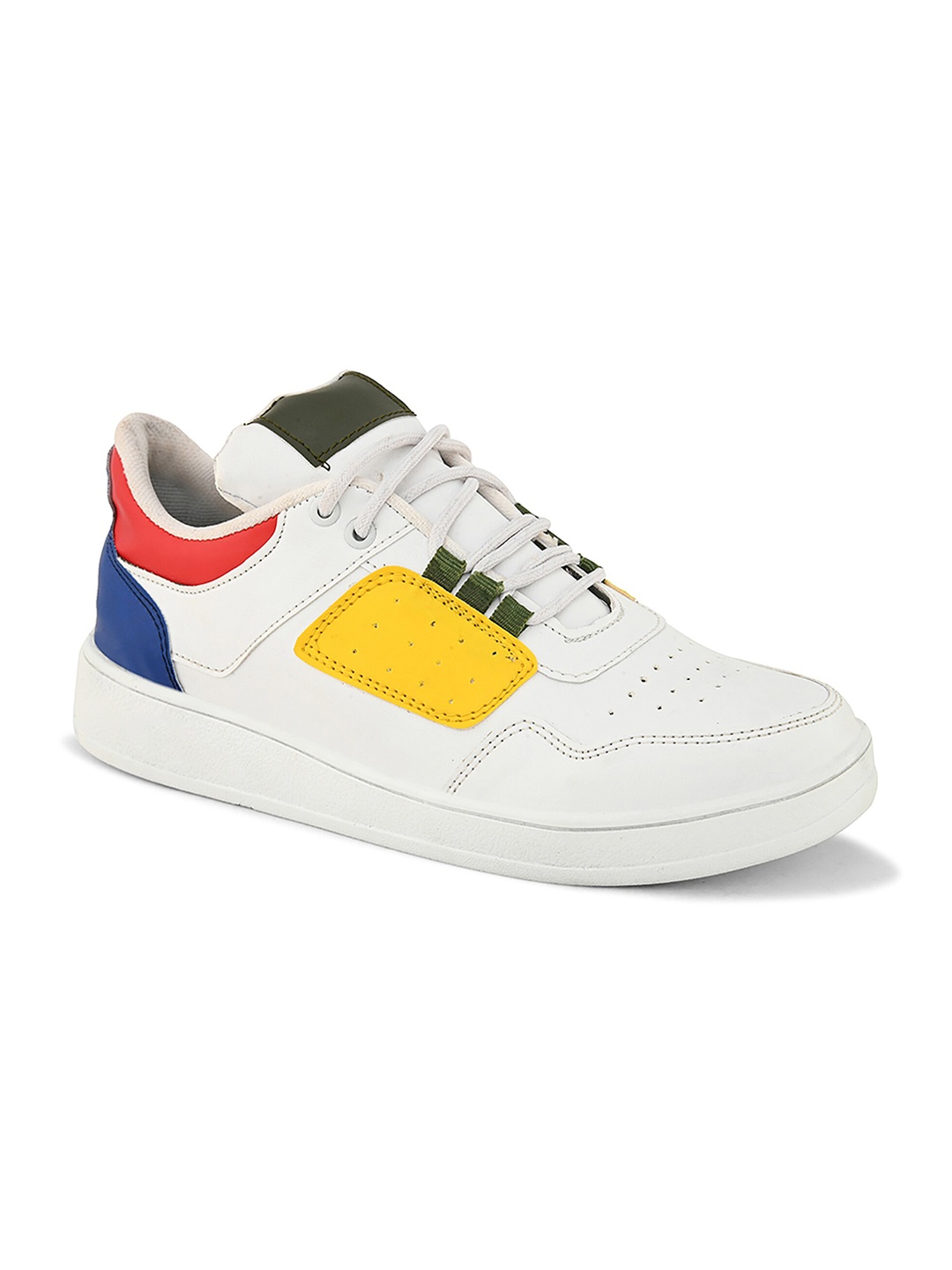 

John Karsun Men Colourblocked Lightweight Sneakers, White