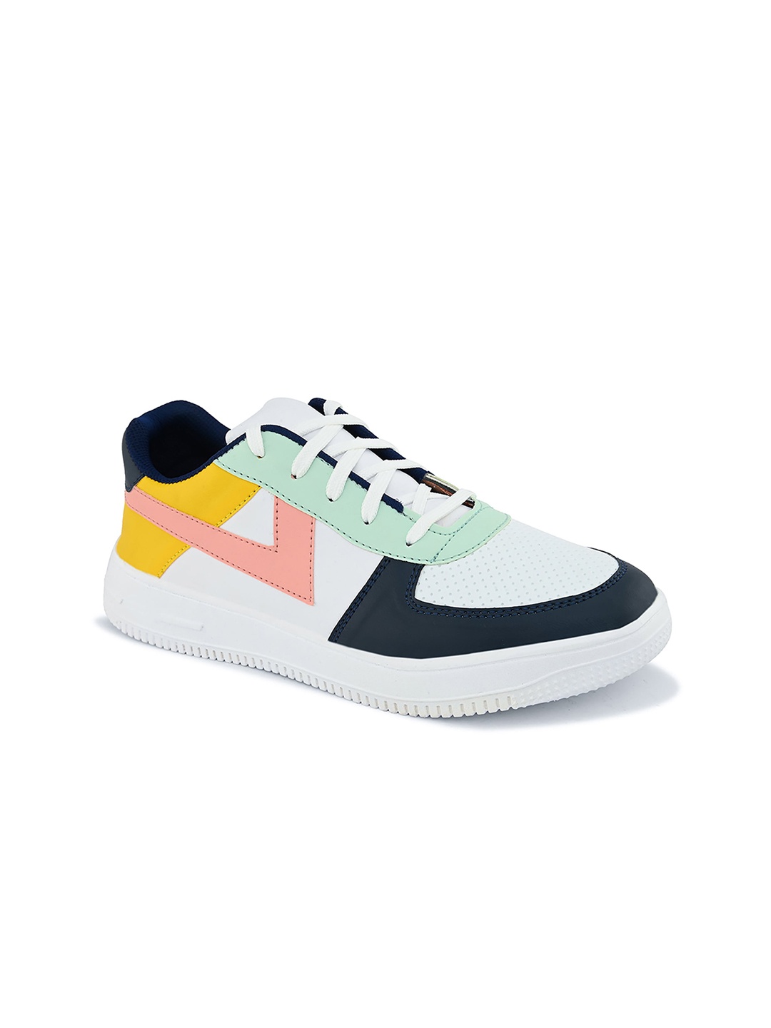 

John Karsun Men Colourblocked Lightweight Sneakers, White